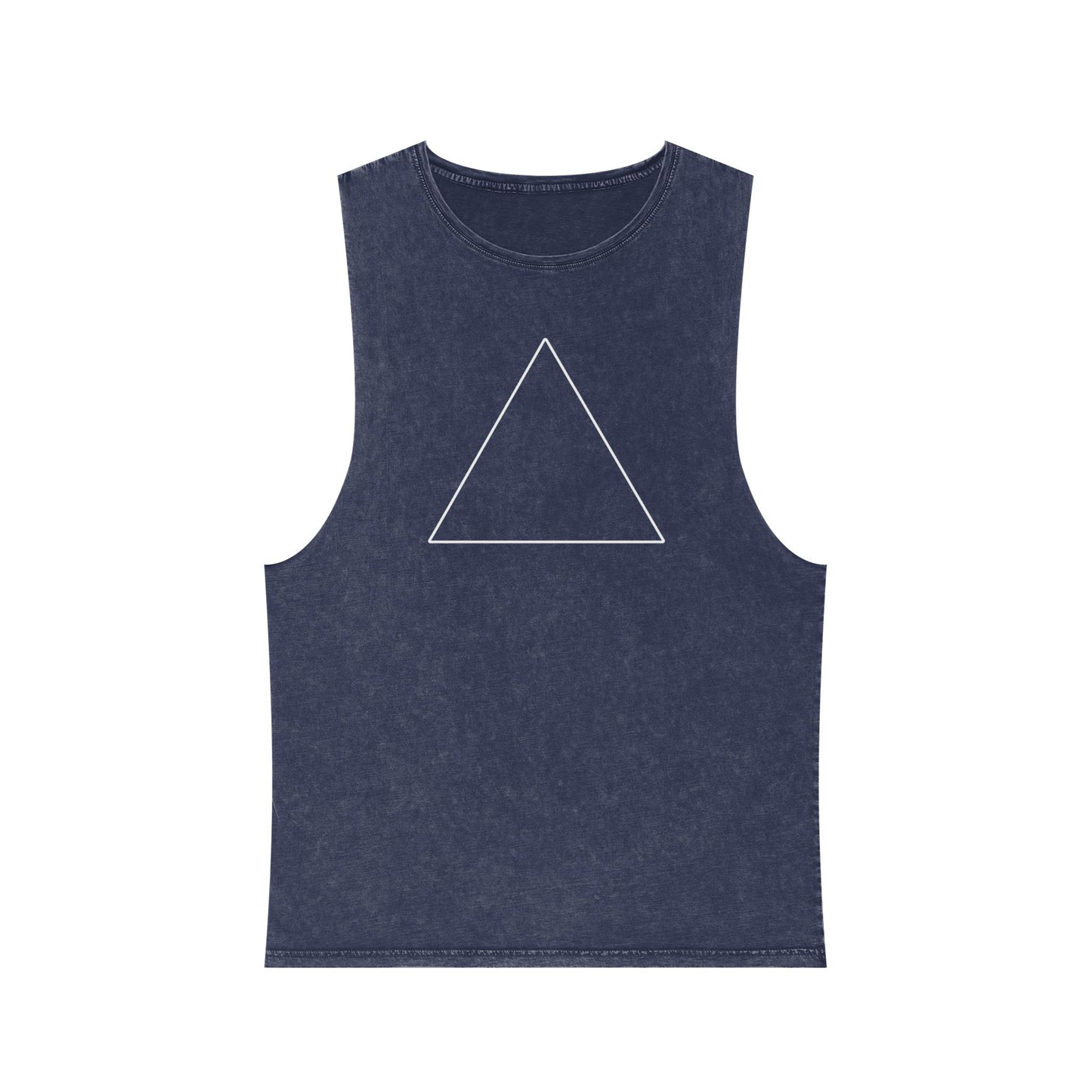 Triangle Pose Yoga Tank – Unisex Stonewash Meditation Shirt
