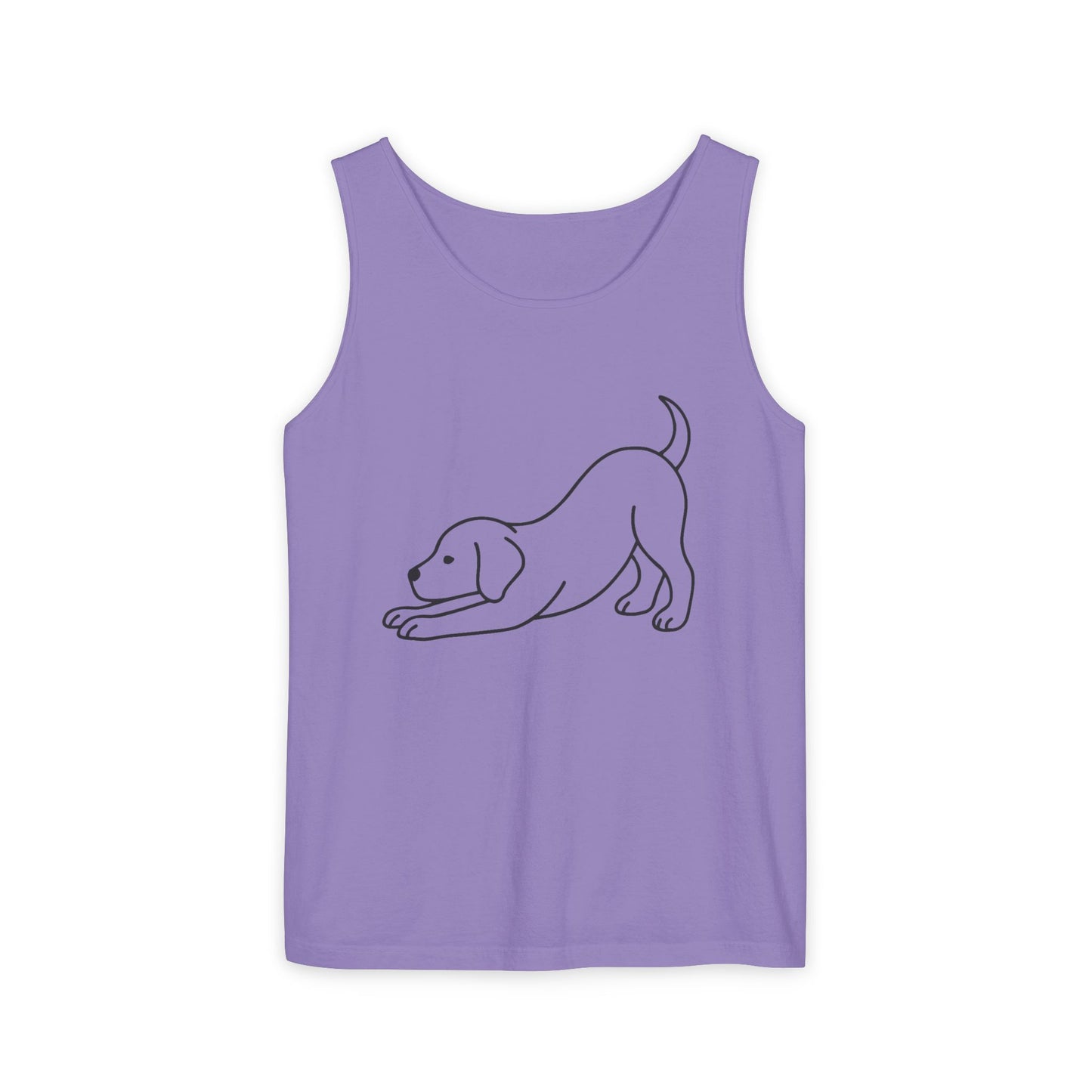 Puppy Pose Yoga Tank – Unisex Garment-Dyed Comfort Top