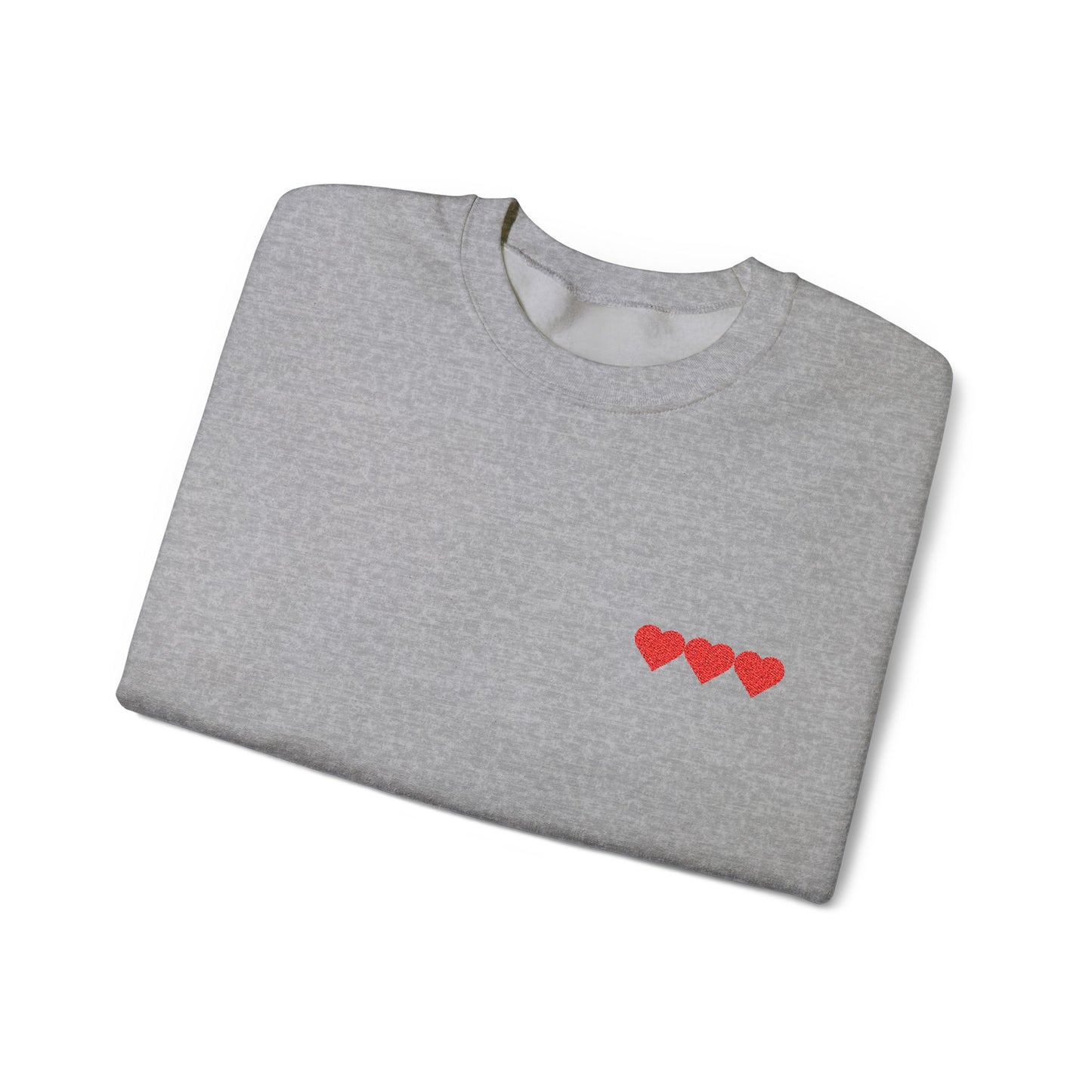 Unisex Heavy Blend™ Valentine's Day Crewneck Sweatshirt – Triple Heart Design