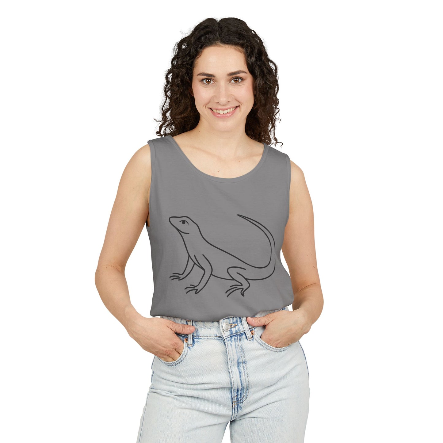 Lizard Pose Yoga Tank – Unisex Garment-Dyed Wellness Top