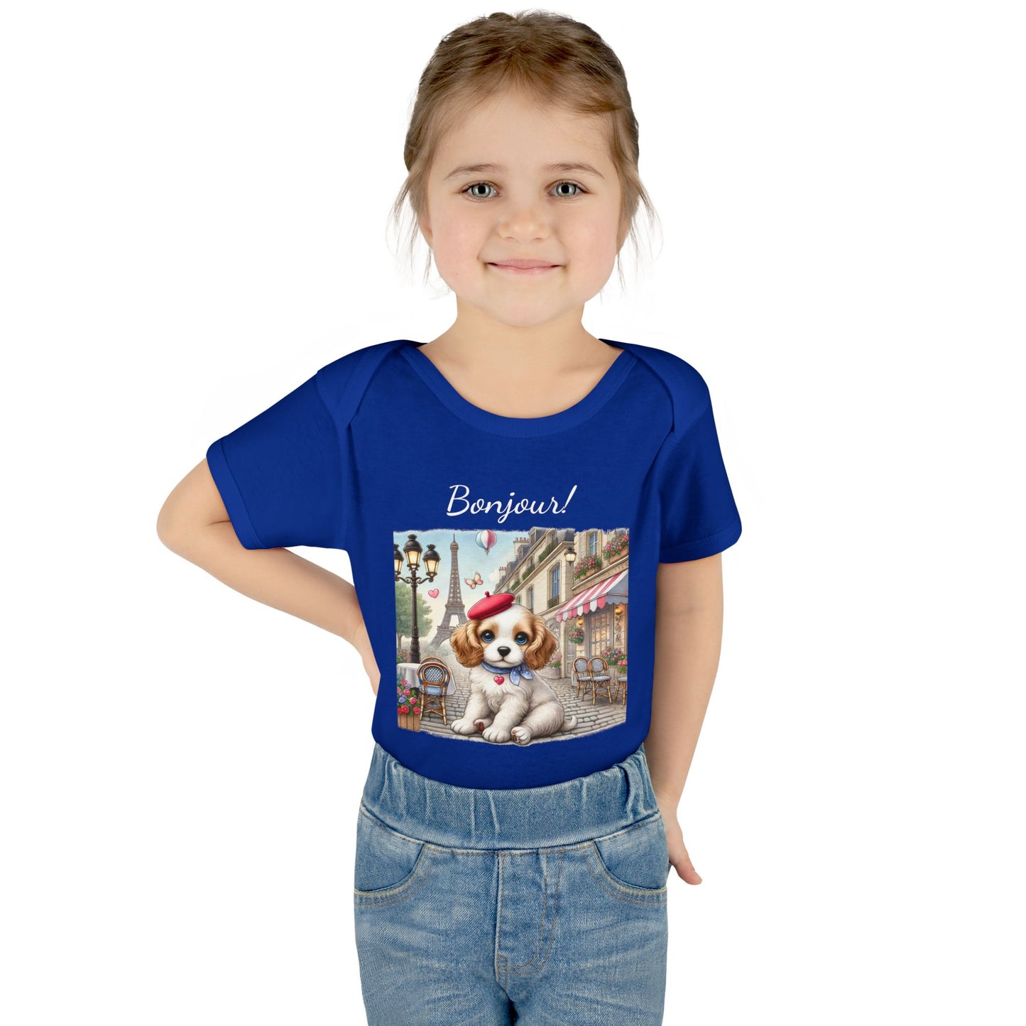 Bonjour Paris! Adorable French Spaniel Baby Bodysuit - Perfect Gift for Little Ones
