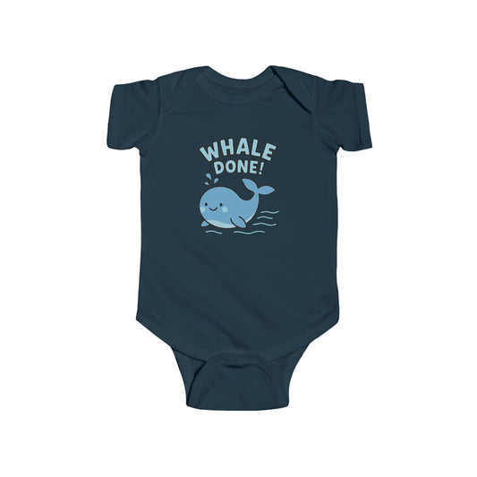 Whale Done! Baby Bodysuit – Cute Whale Infant Outfit Supporting Ocean Conservation
