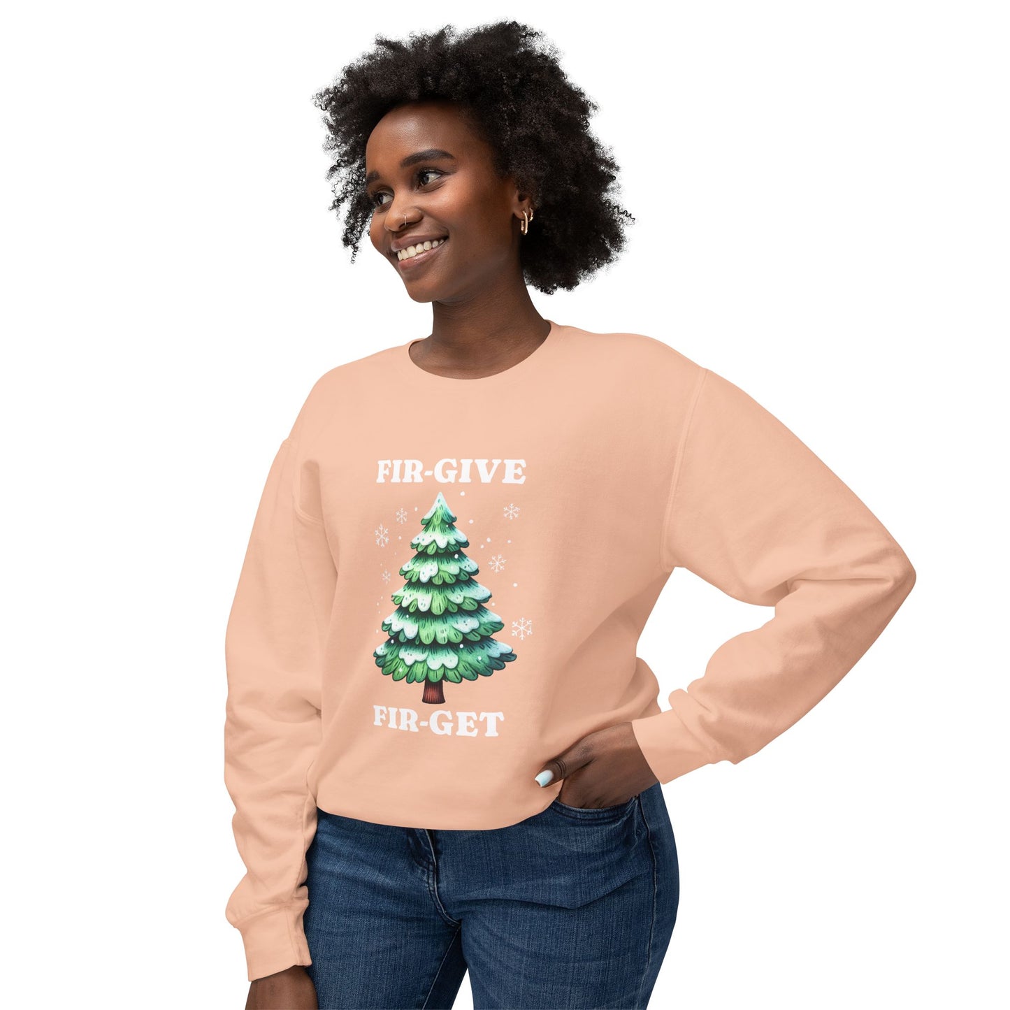 FIR-GIVE and FIR-GET Unisex Lightweight Crewneck Sweatshirt | Nine Scoops Wellness Collection