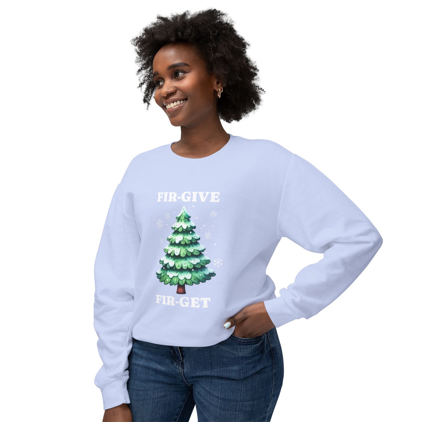 FIR-GIVE and FIR-GET Unisex Lightweight Crewneck Sweatshirt | Nine Scoops Wellness Collection