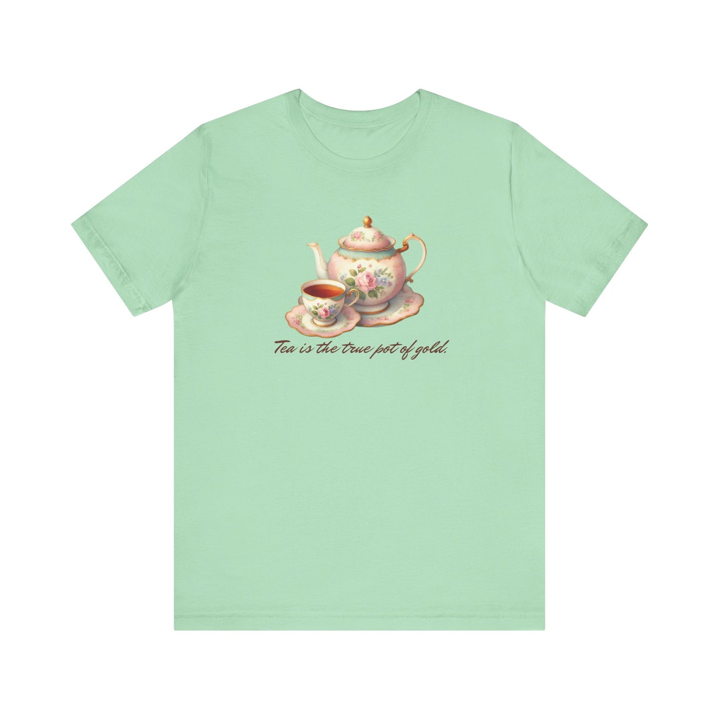 Tea is the True Pot of Gold – St. Patrick’s Day Oscar Wilde-Inspired Unisex T-Shirt ☕🍀✨