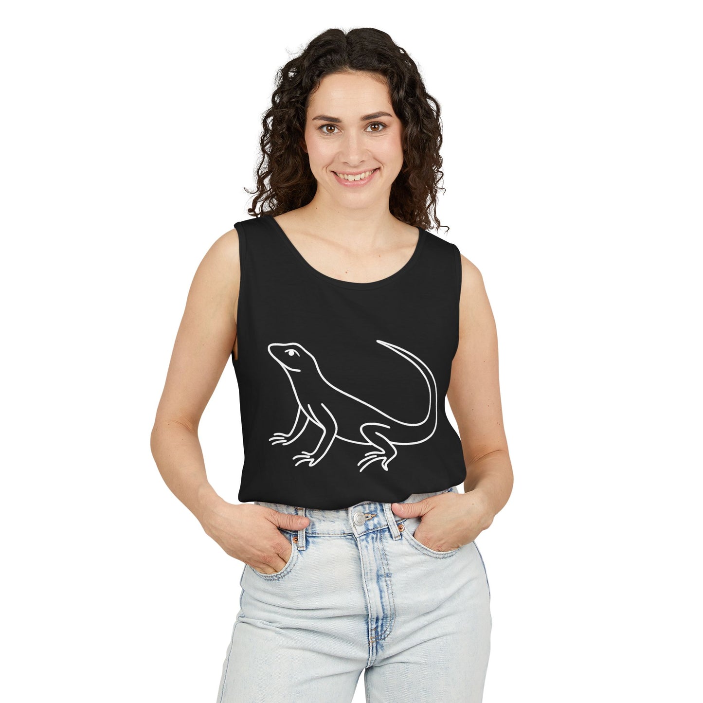 Lizard Pose Yoga Tank – Unisex Garment-Dyed Wellness Top