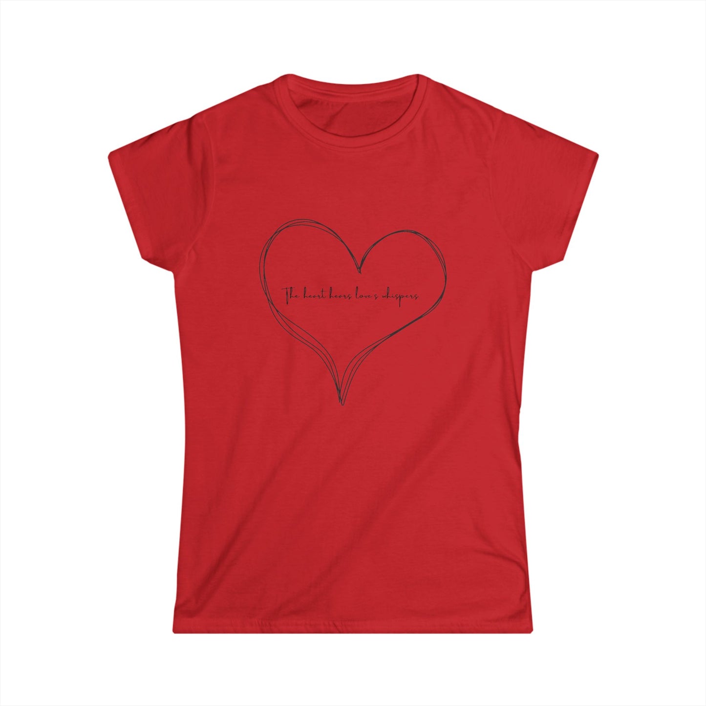Heartfelt Love Women’s Softstyle Tee – Valentine’s Day Edition