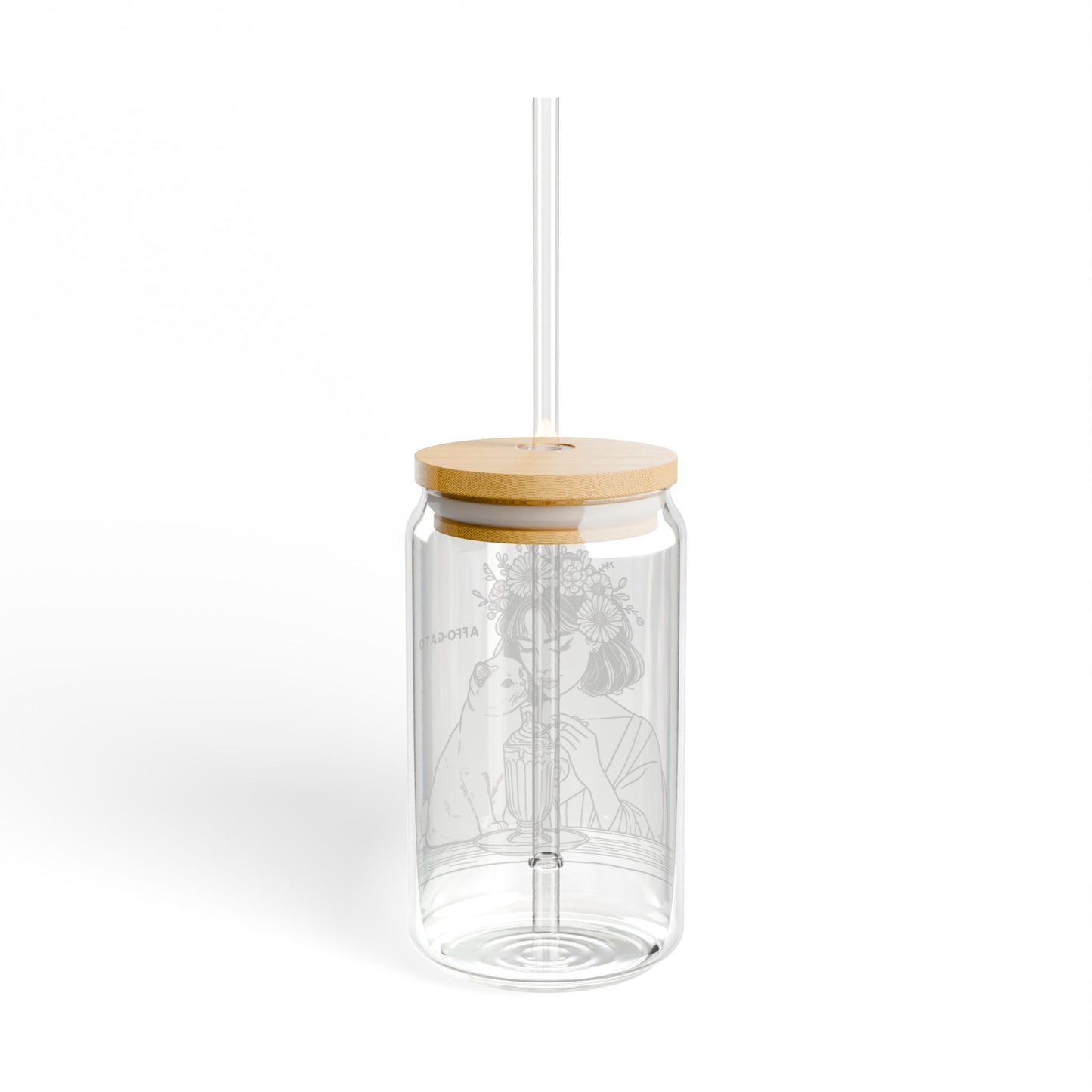 Affo-Gato 16oz Sipper Glass – For Coffee and Cat Lovers
