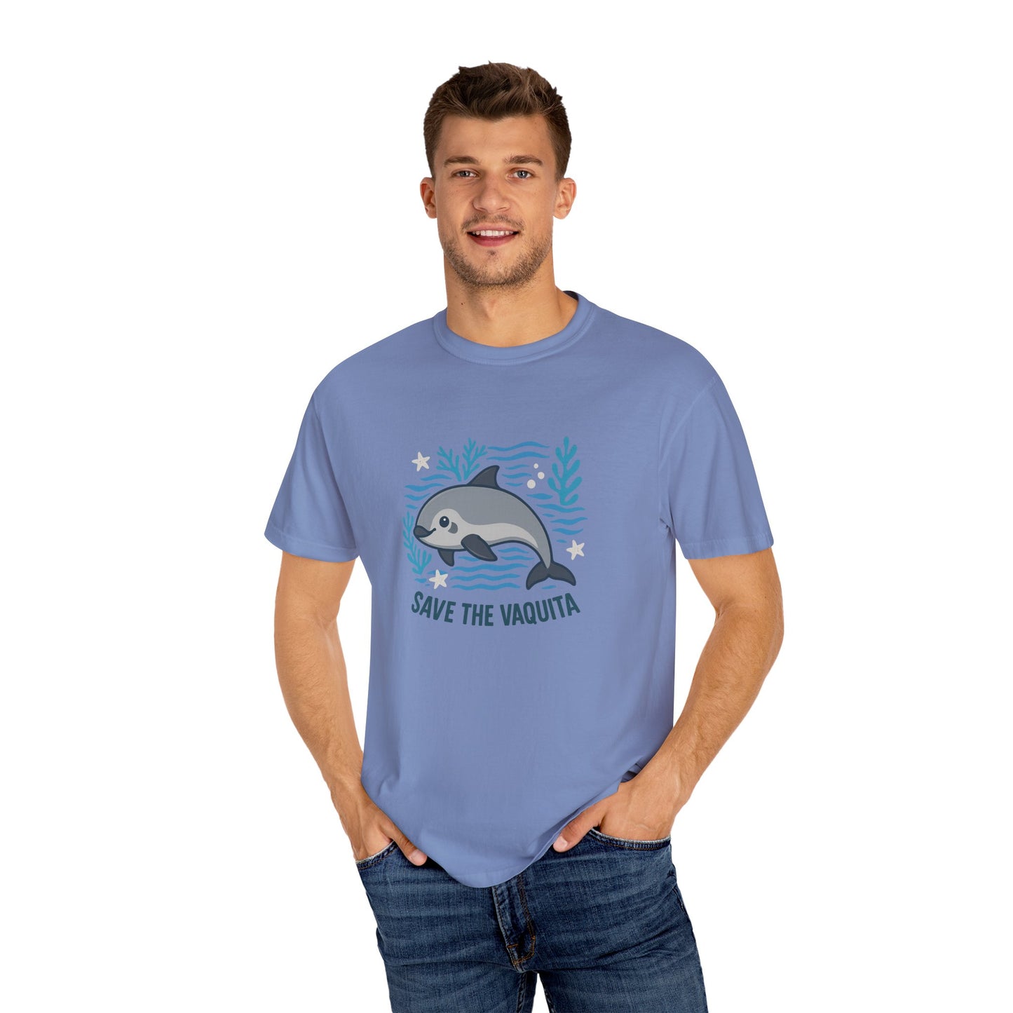 Save the Vaquita Unisex Ocean Conservation T-Shirt – Garment-Dyed Tee