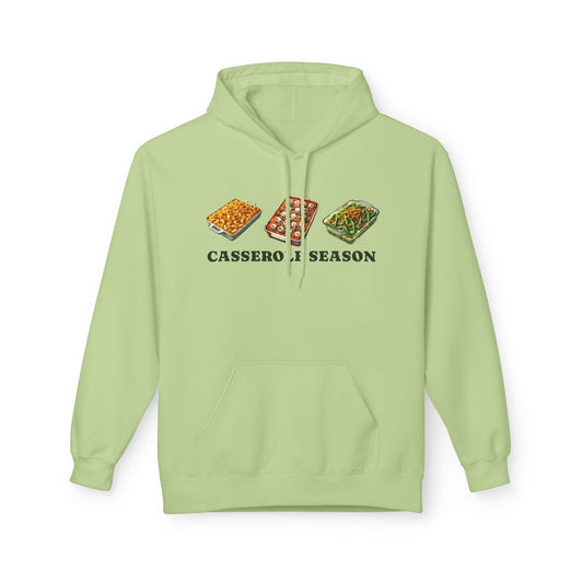 Casserole Season Hoodie – Cozy Holiday Meal-Inspired Unisex Fleece Hoodie | Nine Scoops
