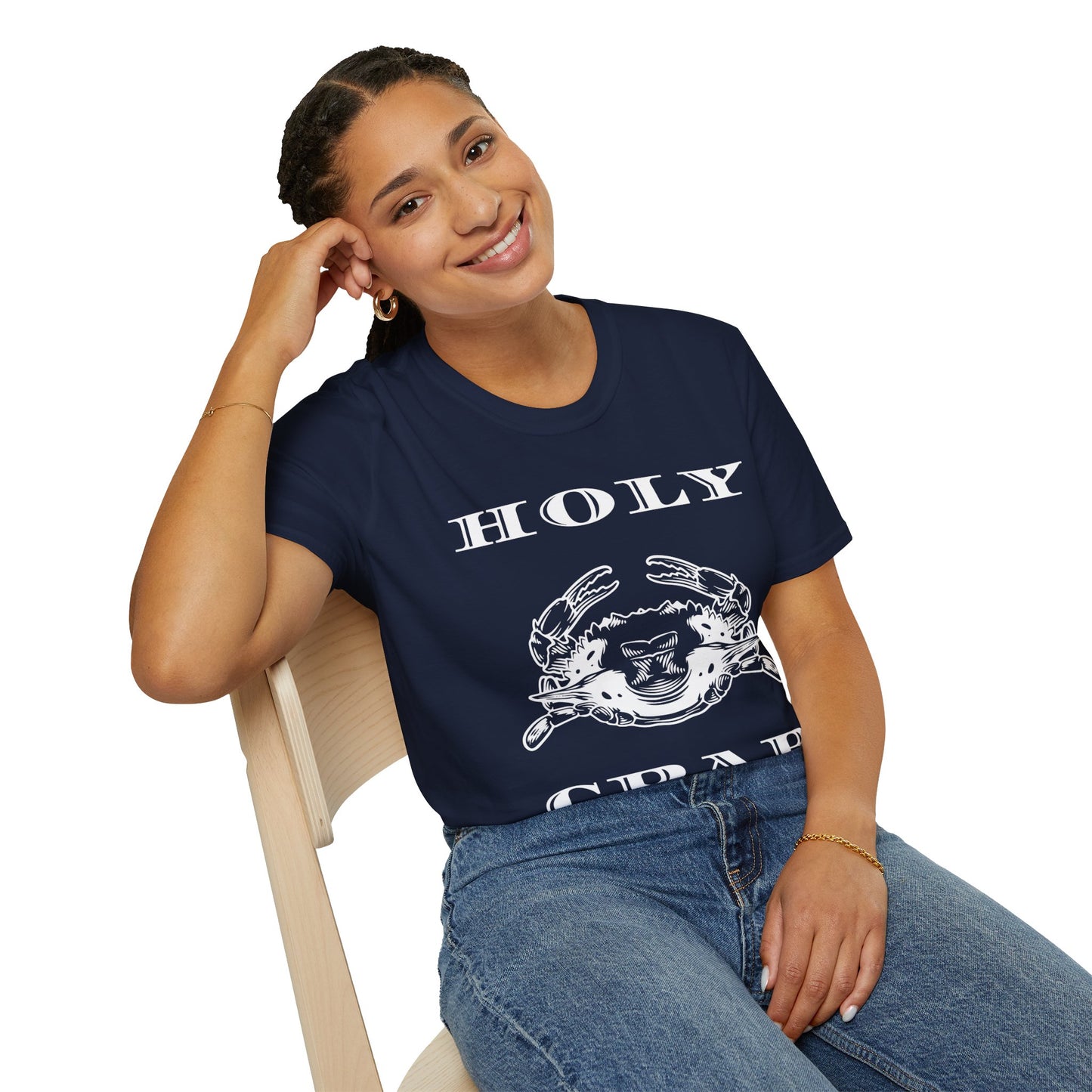 Holy Crab Funny Ocean Lover T-Shirt – Unisex Softstyle Tee
