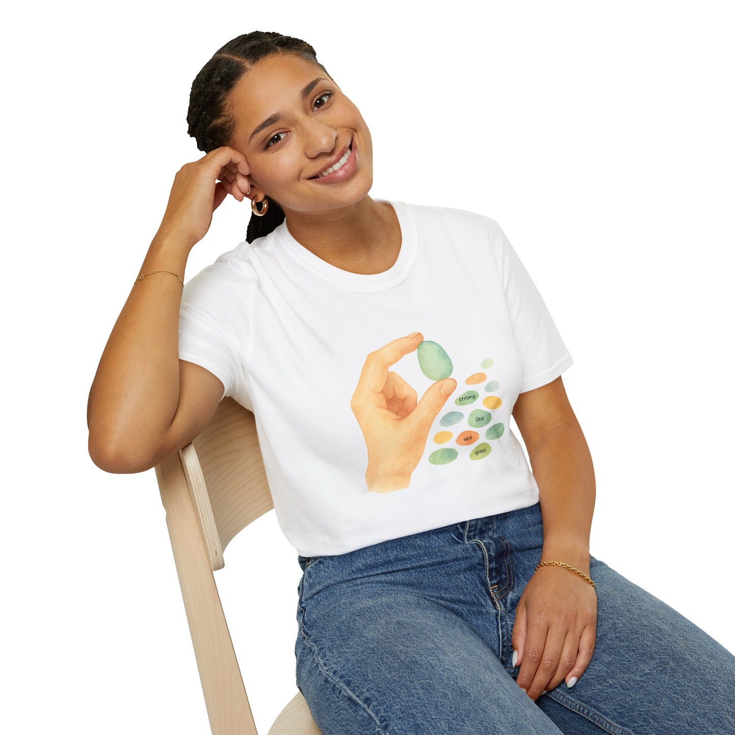Strong Like Sea Glass Tee – Inner Strength & Ocean Kindness T-Shirt