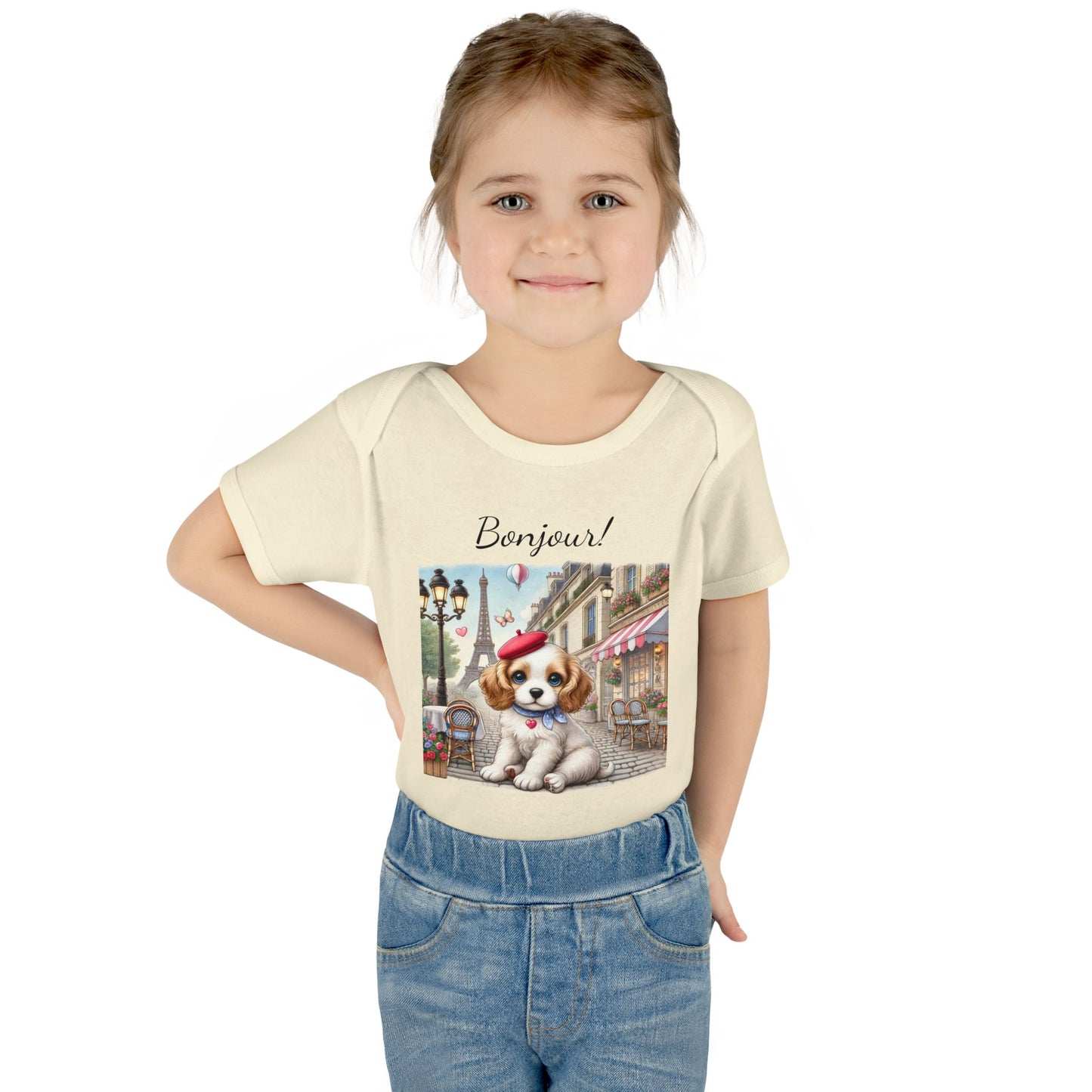 Bonjour Paris! Adorable French Spaniel Baby Bodysuit - Perfect Gift for Little Ones