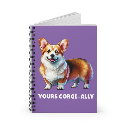 "Yours Corgi-ally" Corgi-Inspired Spiral Notebook – Fun and Functional
