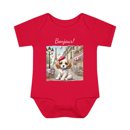 Bonjour Paris! Adorable French Spaniel Baby Bodysuit - Perfect Gift for Little Ones