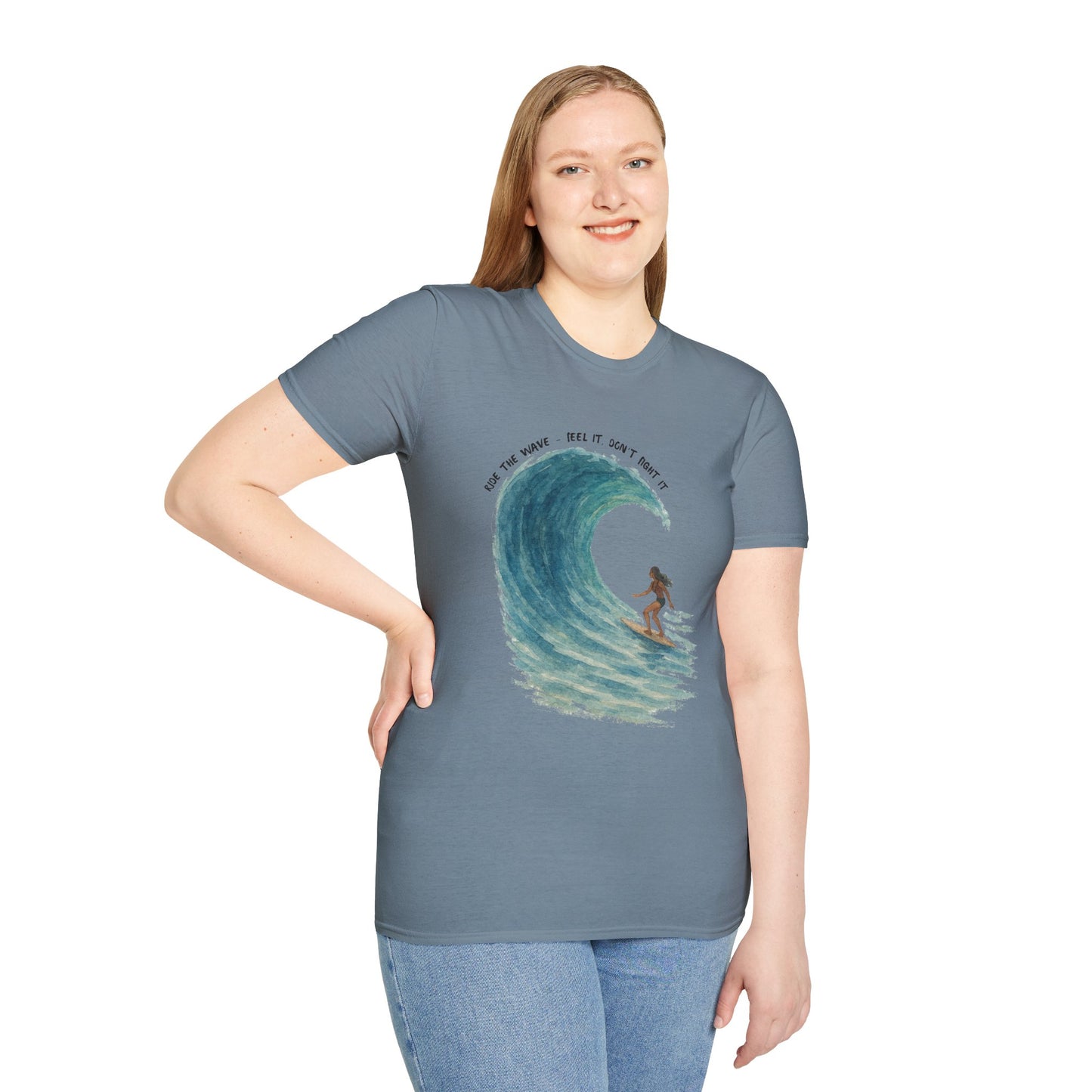 Ride the Wave Surf Tee – Mental Health & Ocean Wellness Shirt