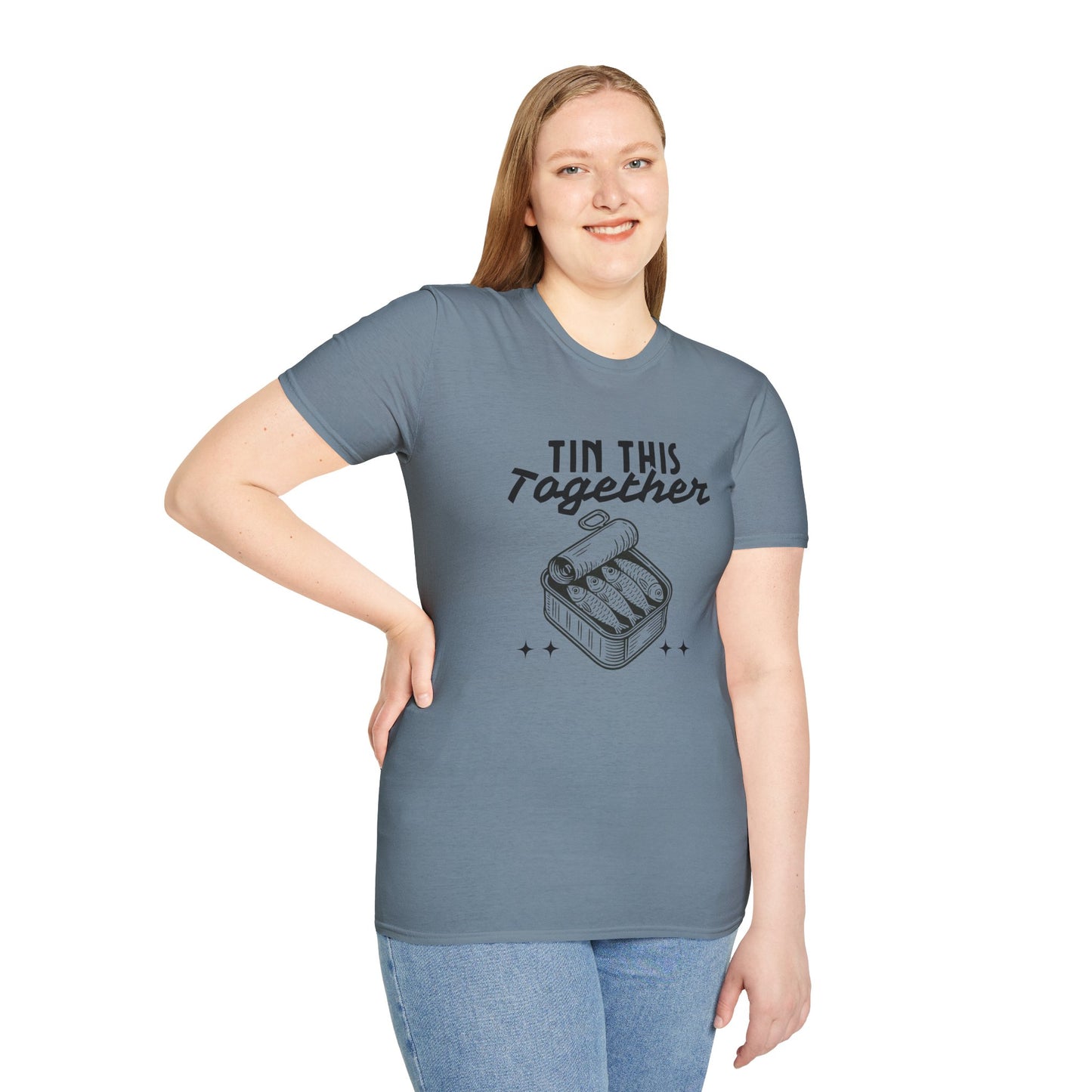 Tin This Together – Funny Sardine Unisex T-Shirt for Ocean Wellness & Plastic Pollution Awareness