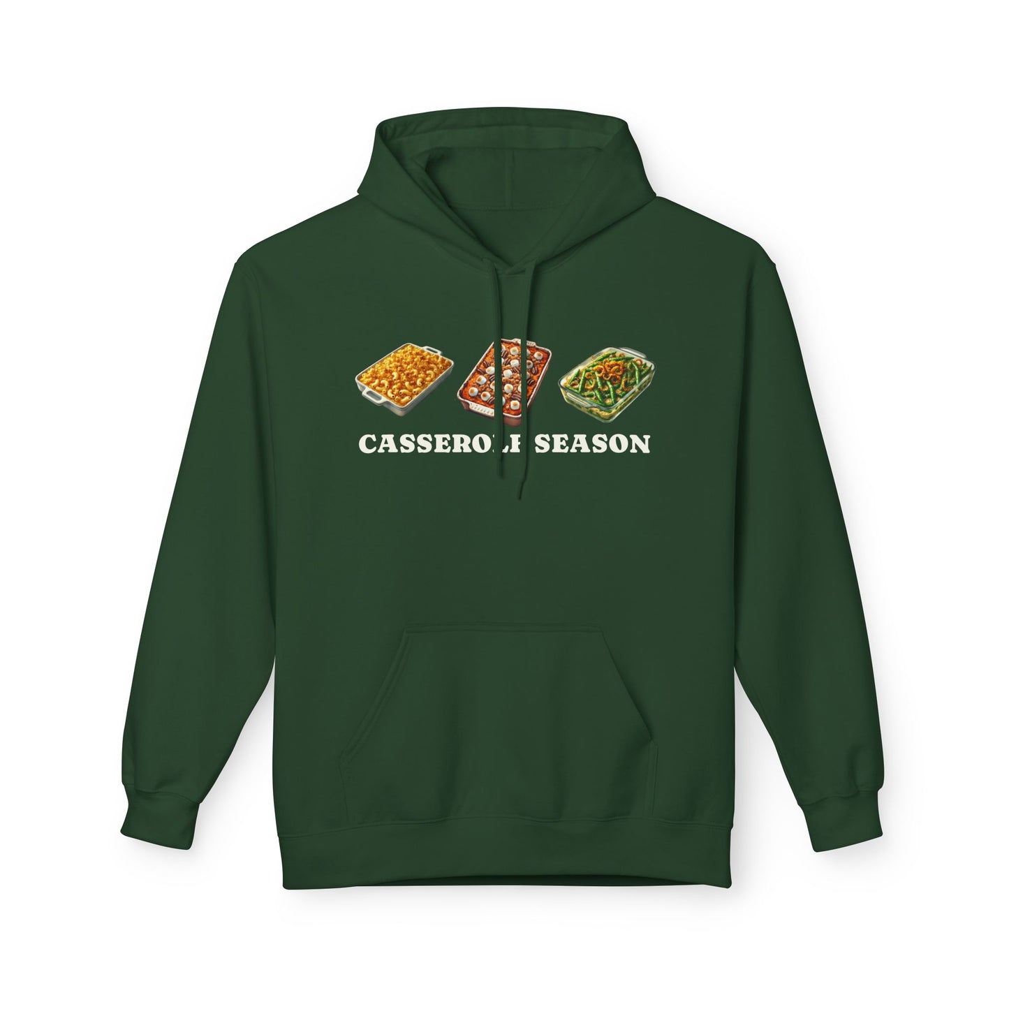 Casserole Season Hoodie – Cozy Holiday Meal-Inspired Unisex Fleece Hoodie | Nine Scoops