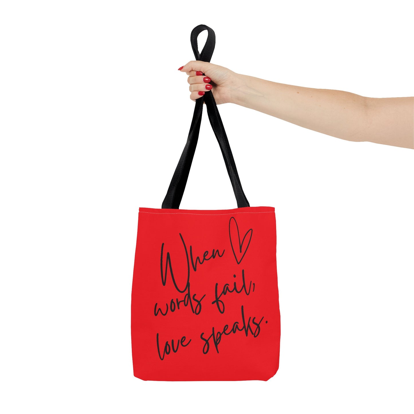 When Love Speaks Tote Bag – Valentine’s Day Inspired Carry-All