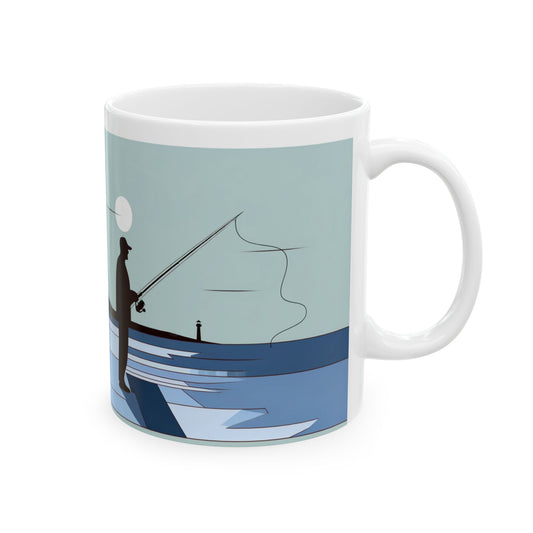 You're Here For A Reason - Fishing Ceramic Mug, 11oz