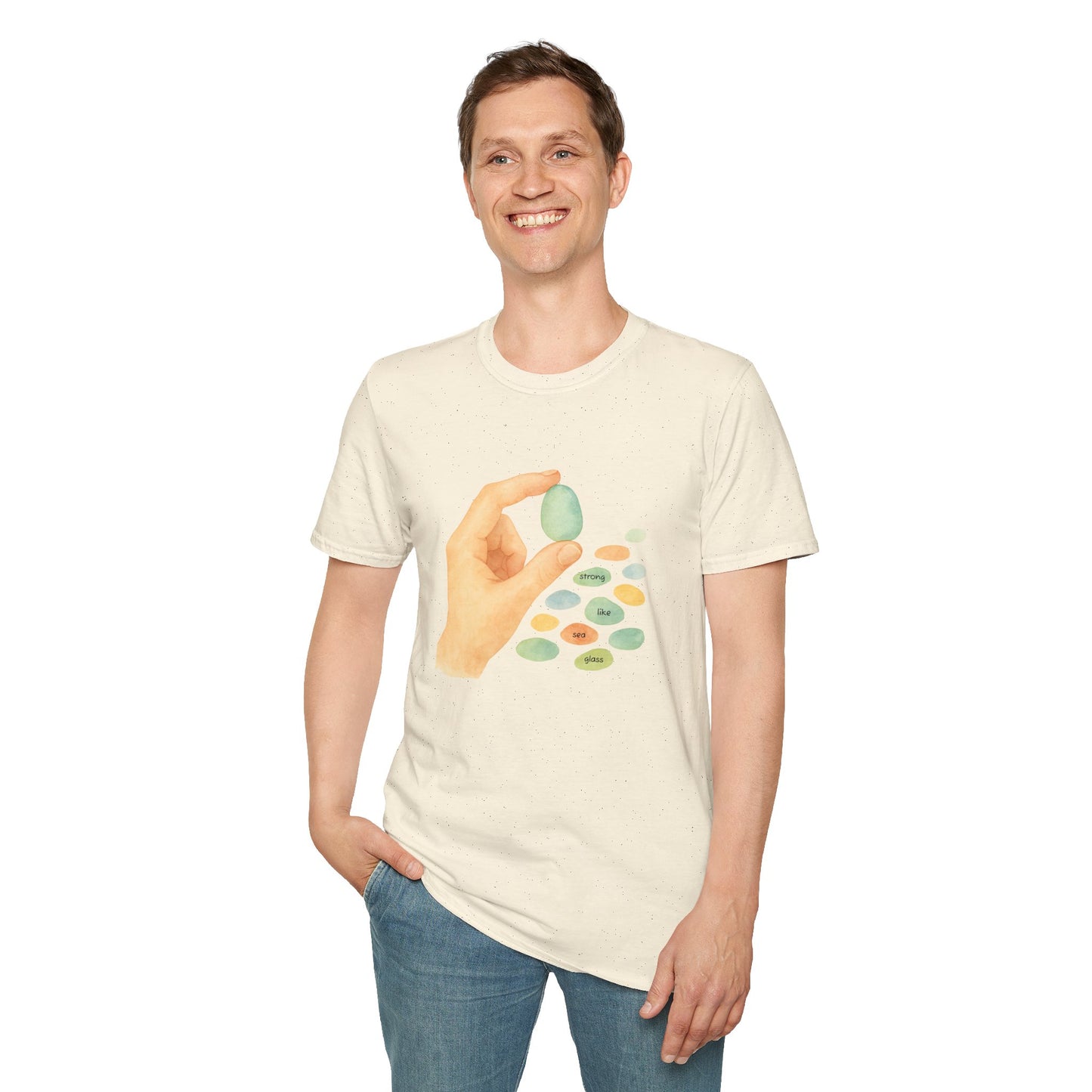 Strong Like Sea Glass Tee – Inner Strength & Ocean Kindness T-Shirt