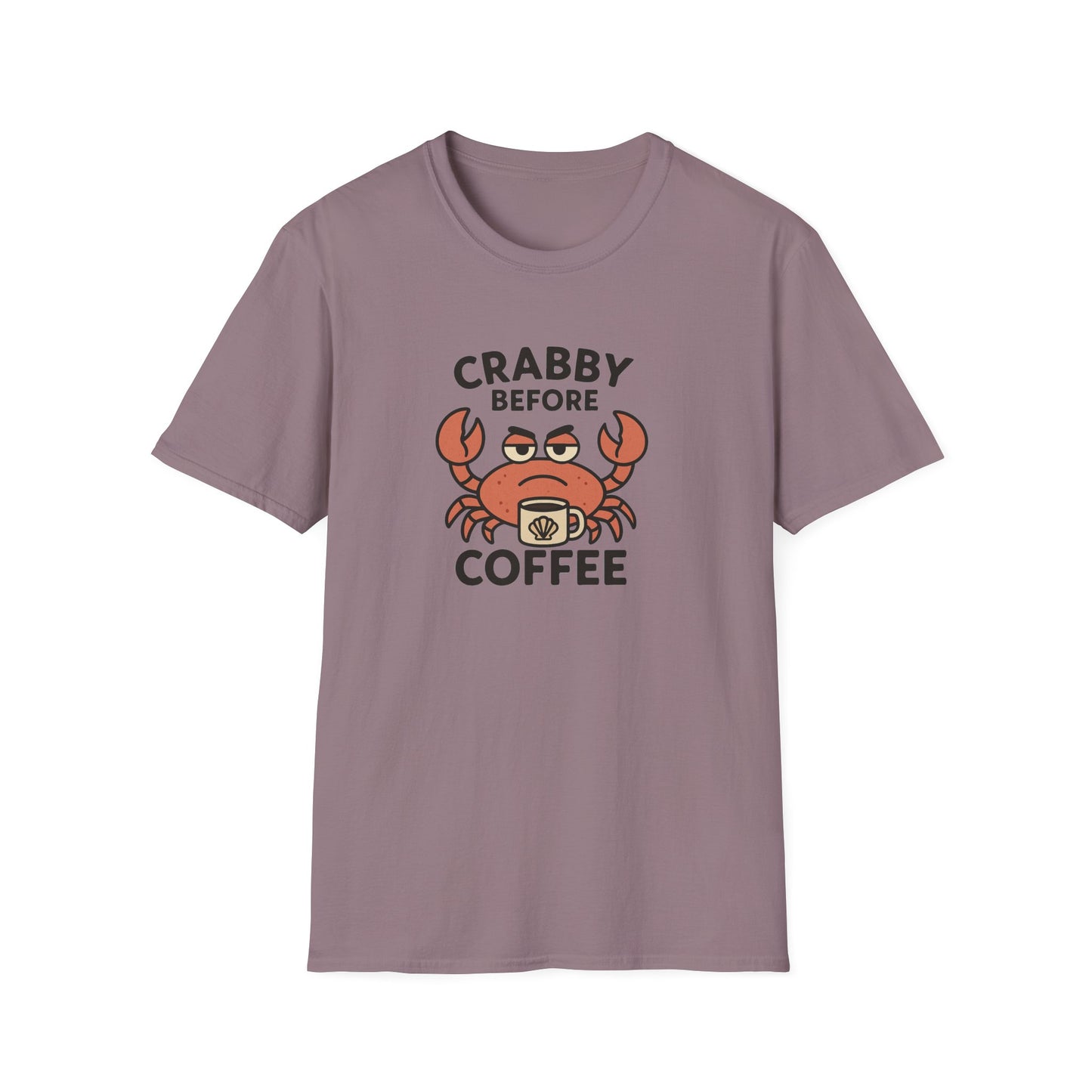 Crabby Before Coffee Ocean T-Shirt – Funny Crab & Coffee Unisex Tee