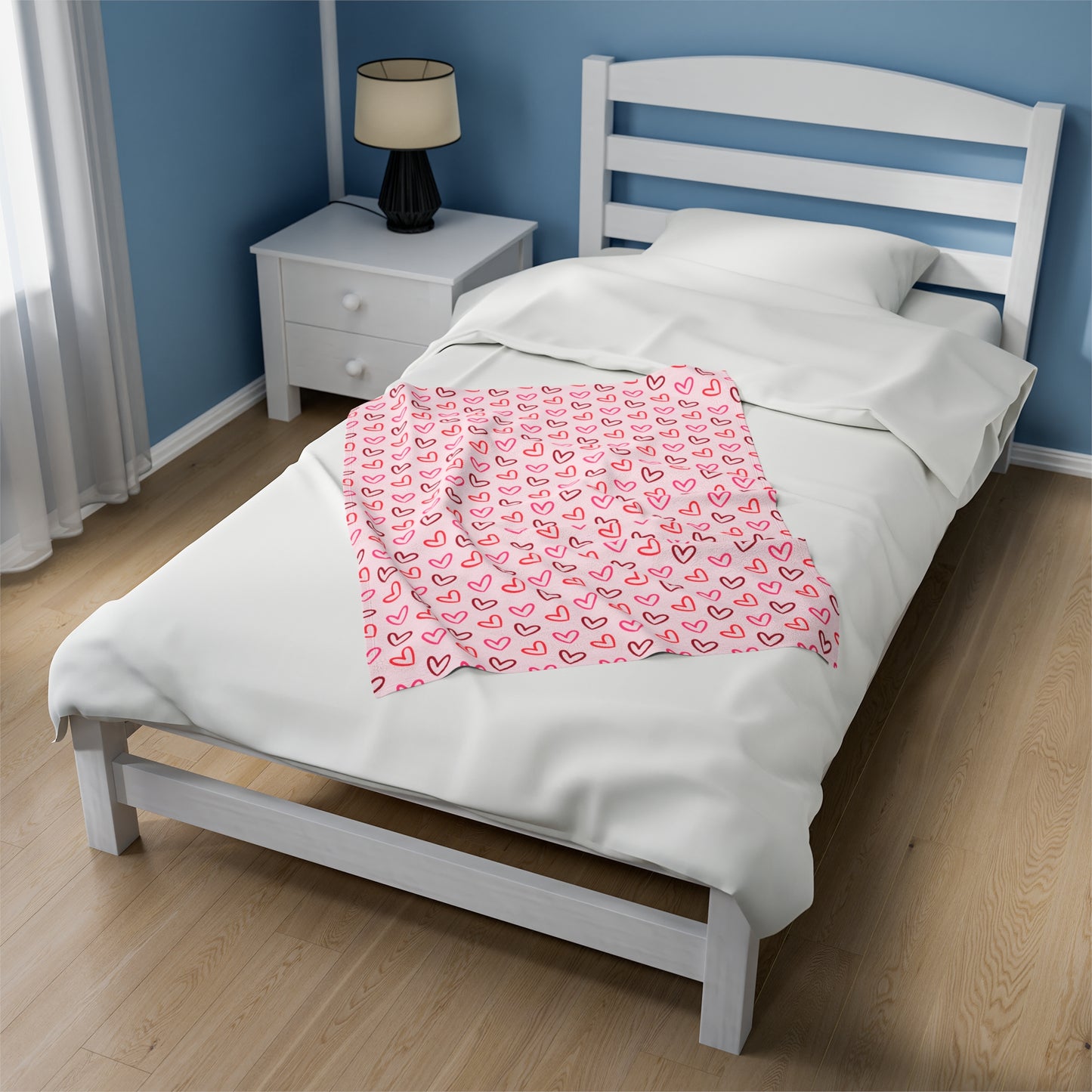 Snuggle Up, Buttercup! Valentine's Day Heart Plush Blanket