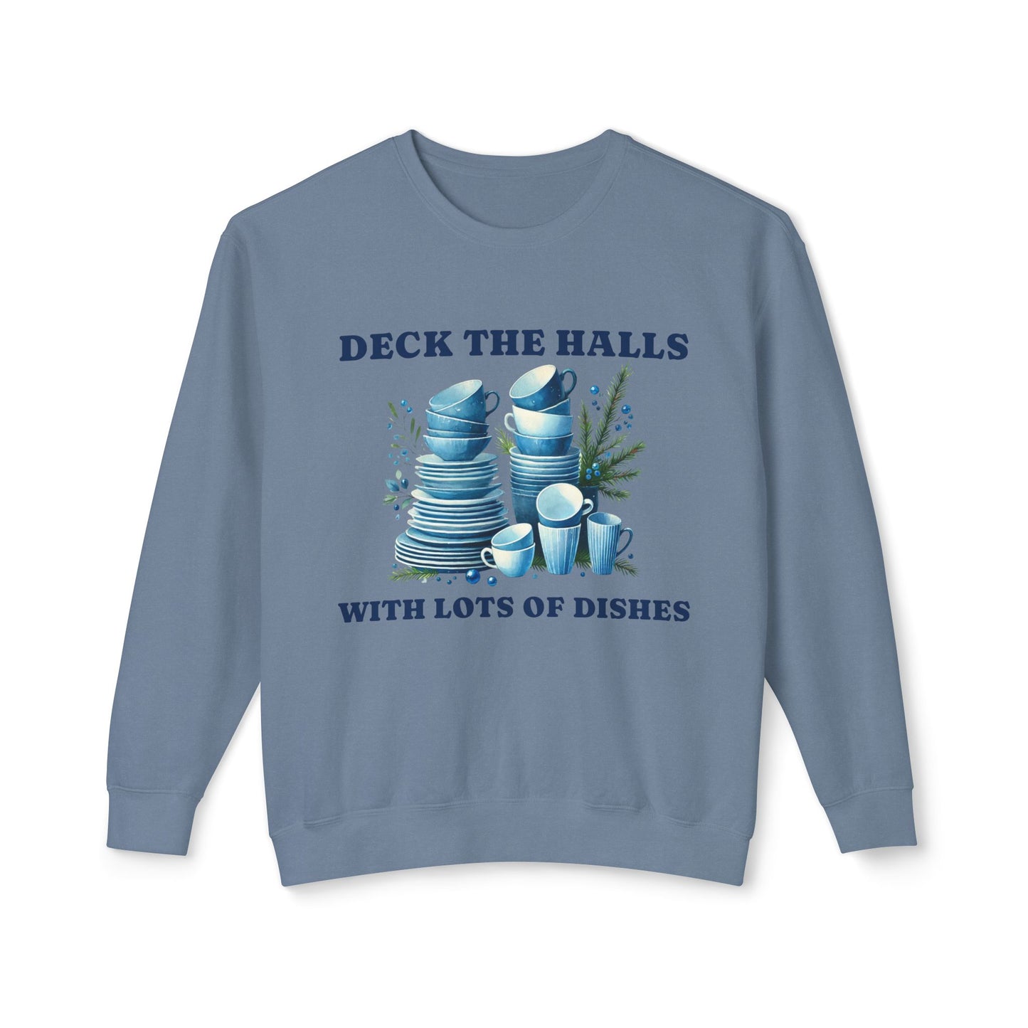 Deck the Halls with Lots of Dishes Sweatshirt – Christmas Dinner Inspired Unisex Crewneck | Nine Scoops