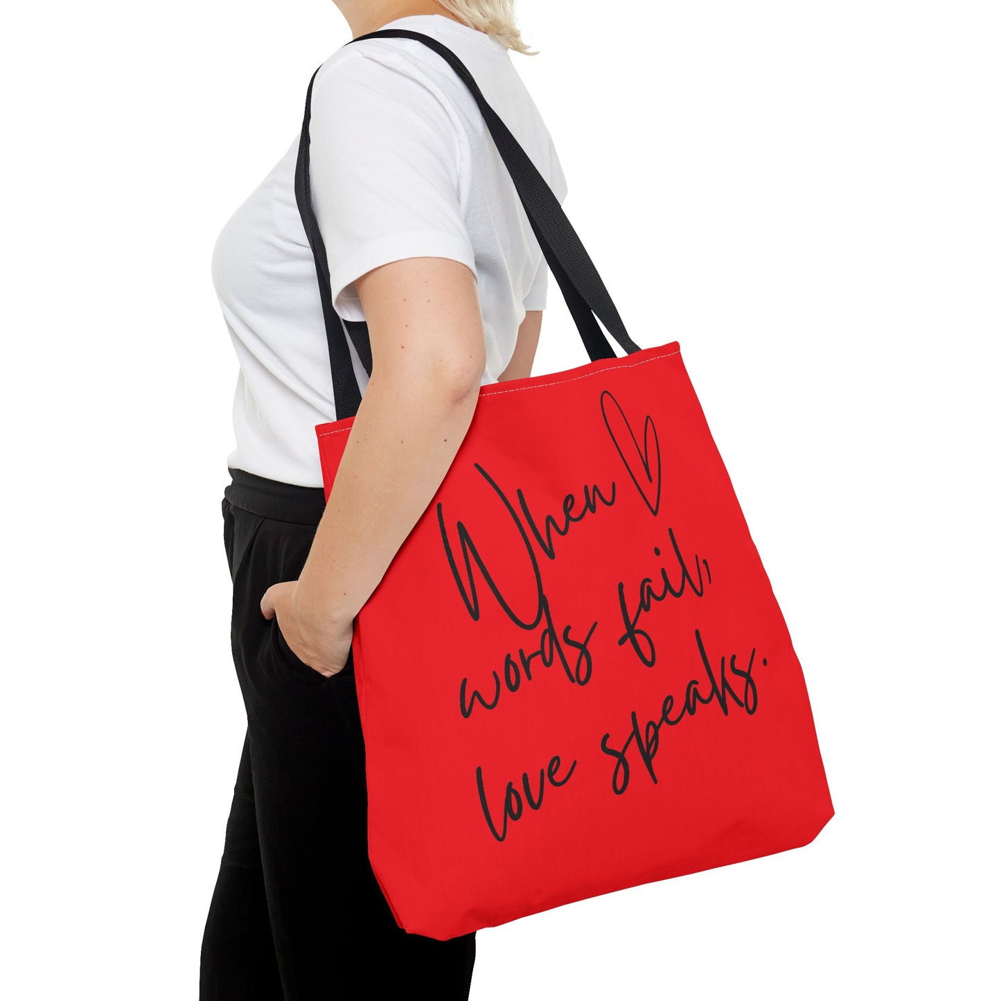 When Love Speaks Tote Bag – Valentine’s Day Inspired Carry-All