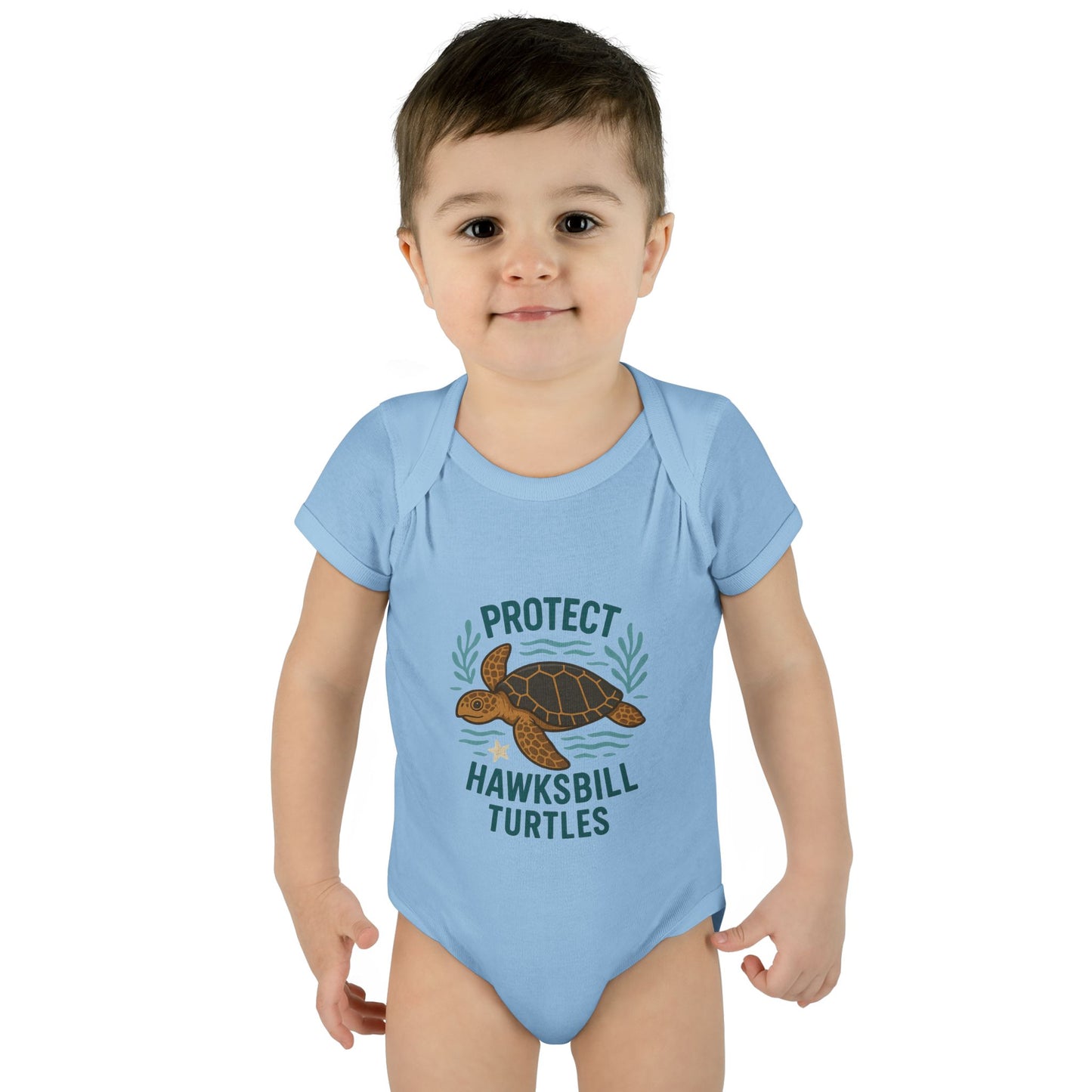 Protect Hawksbill Turtles Baby Bodysuit – Ocean Conservation Outfit