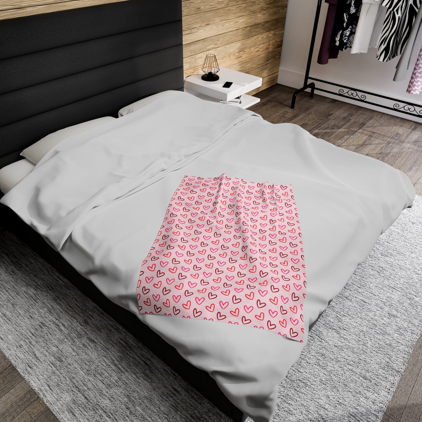 Snuggle Up, Buttercup! Valentine's Day Heart Plush Blanket