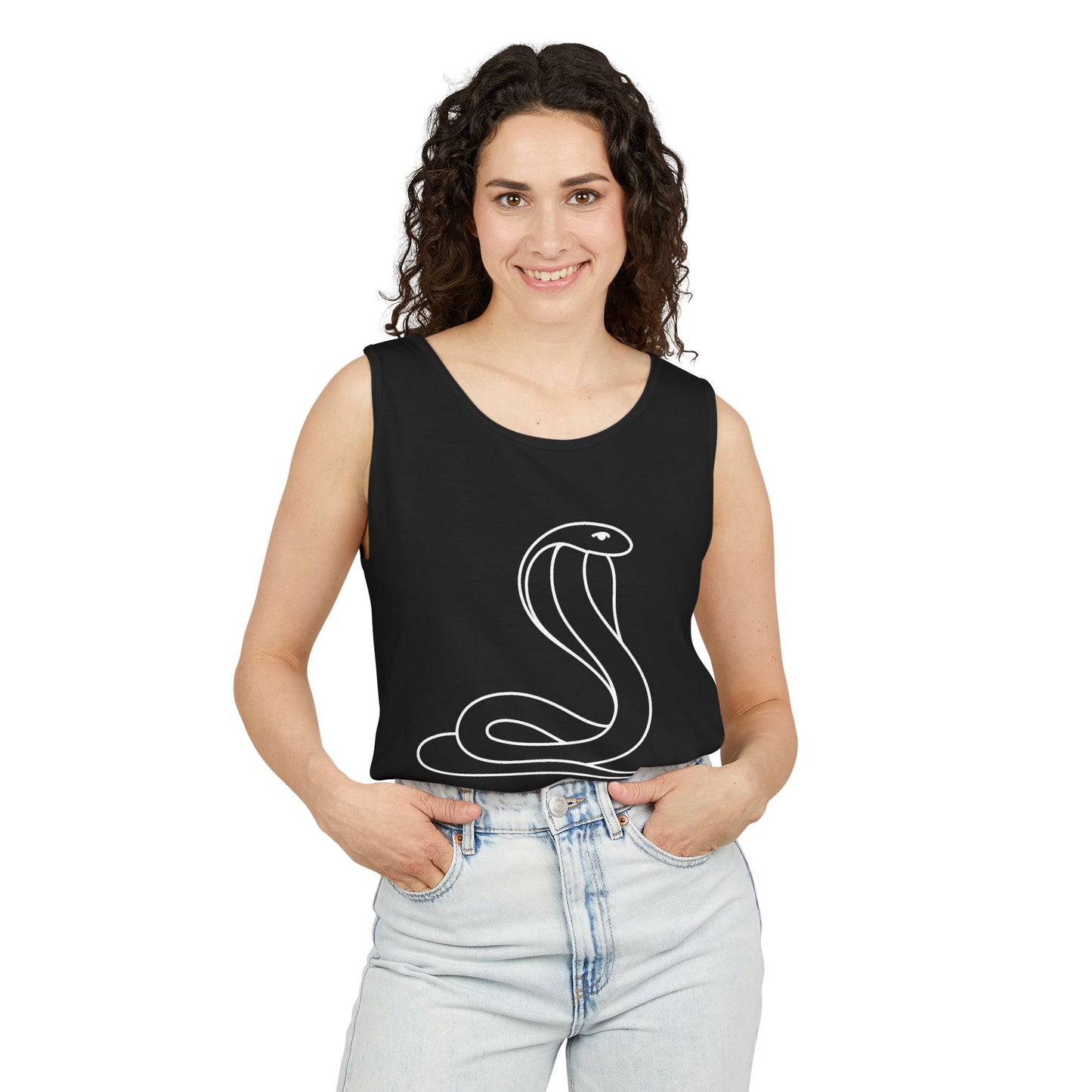 Cobra Pose Yoga Tank – Unisex Garment-Dyed Mindful Movement Top