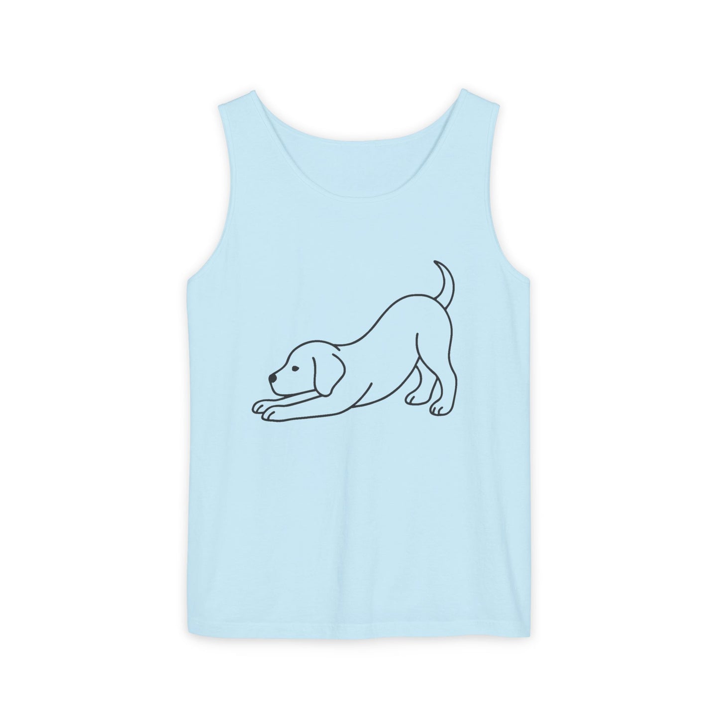 Puppy Pose Yoga Tank – Unisex Garment-Dyed Comfort Top