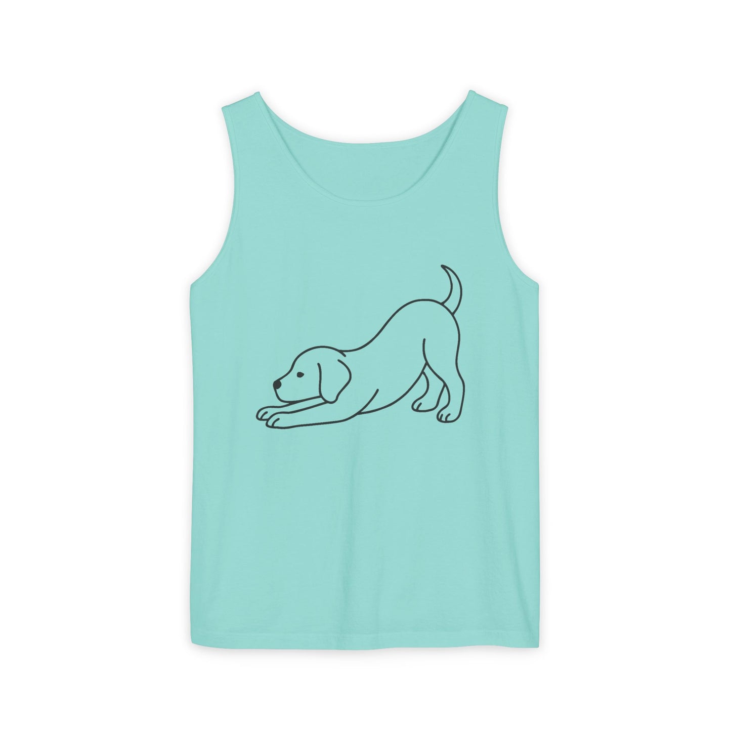 Puppy Pose Yoga Tank – Unisex Garment-Dyed Comfort Top