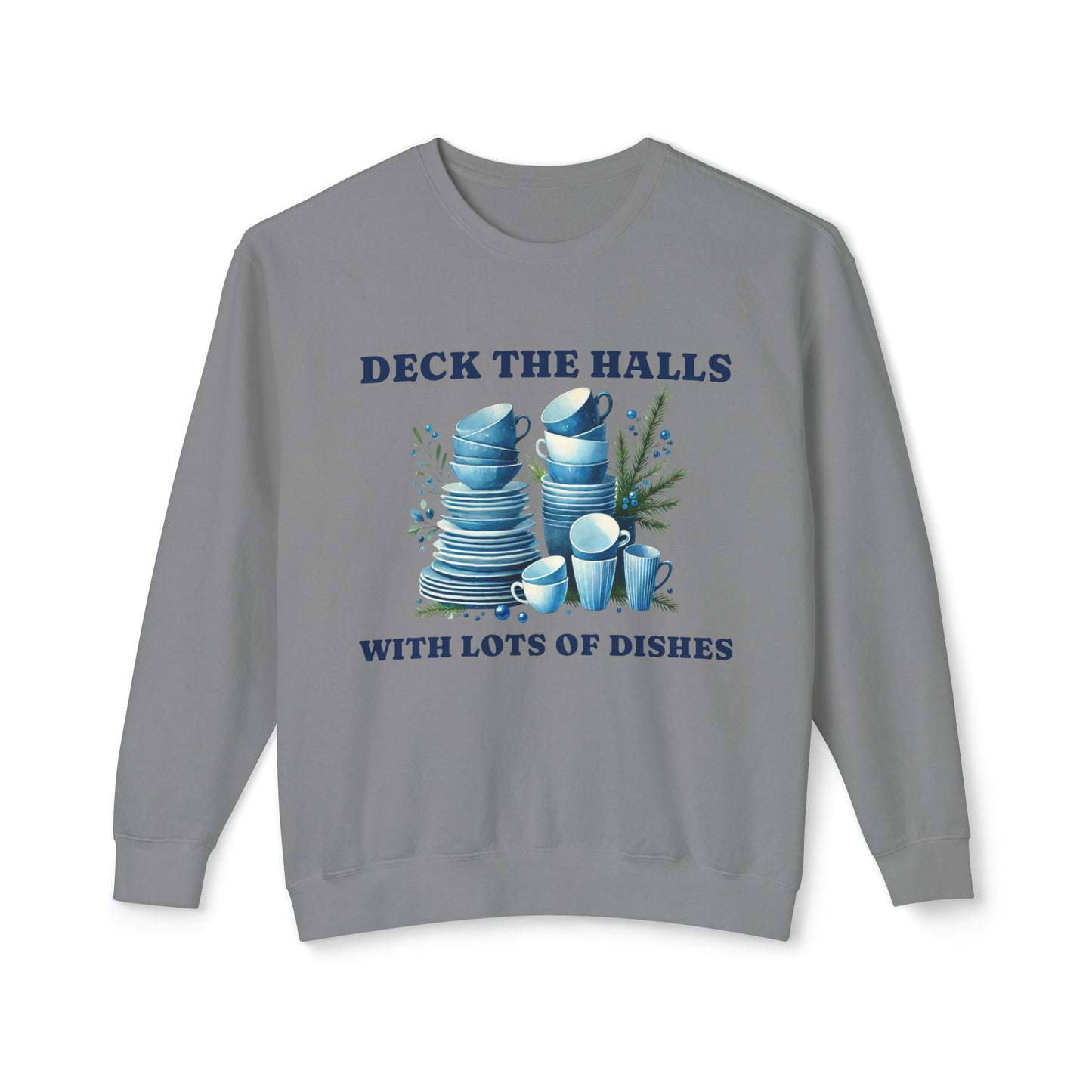 Deck the Halls with Lots of Dishes Sweatshirt – Christmas Dinner Inspired Unisex Crewneck | Nine Scoops
