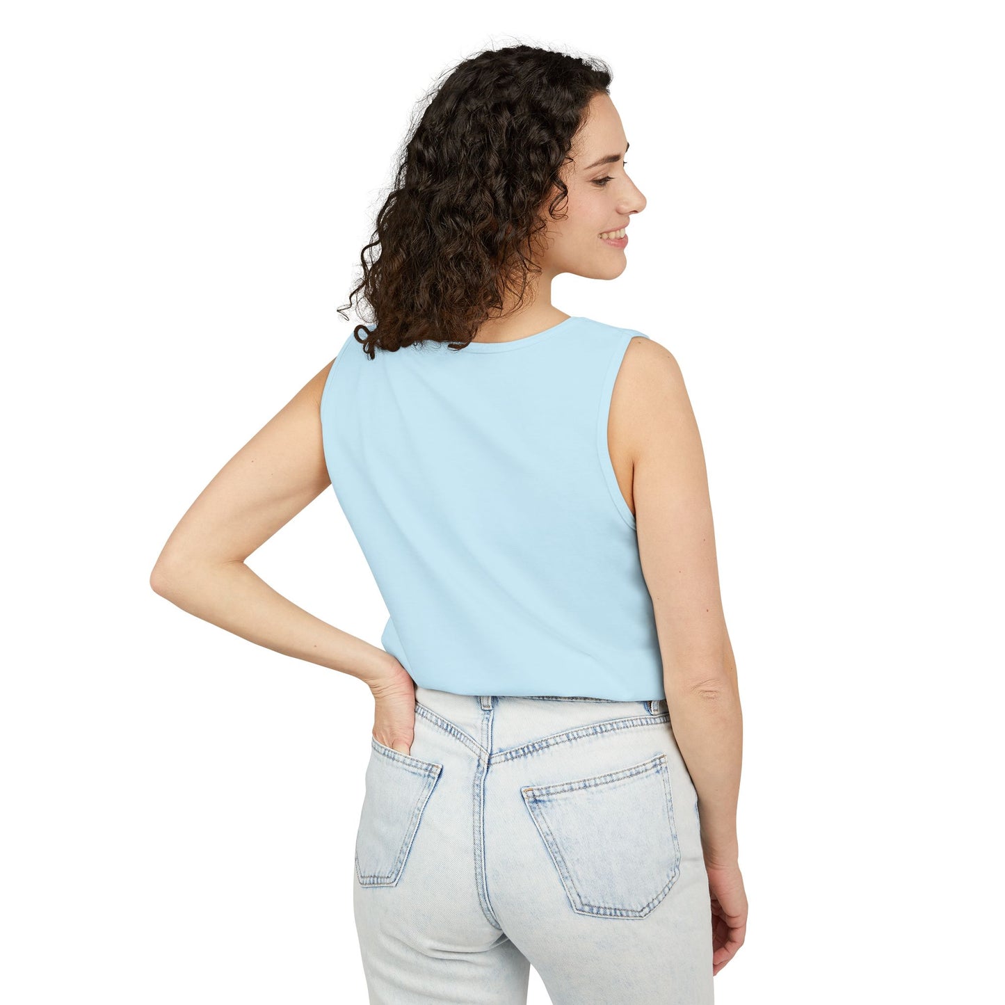 Puppy Pose Yoga Tank – Unisex Garment-Dyed Comfort Top