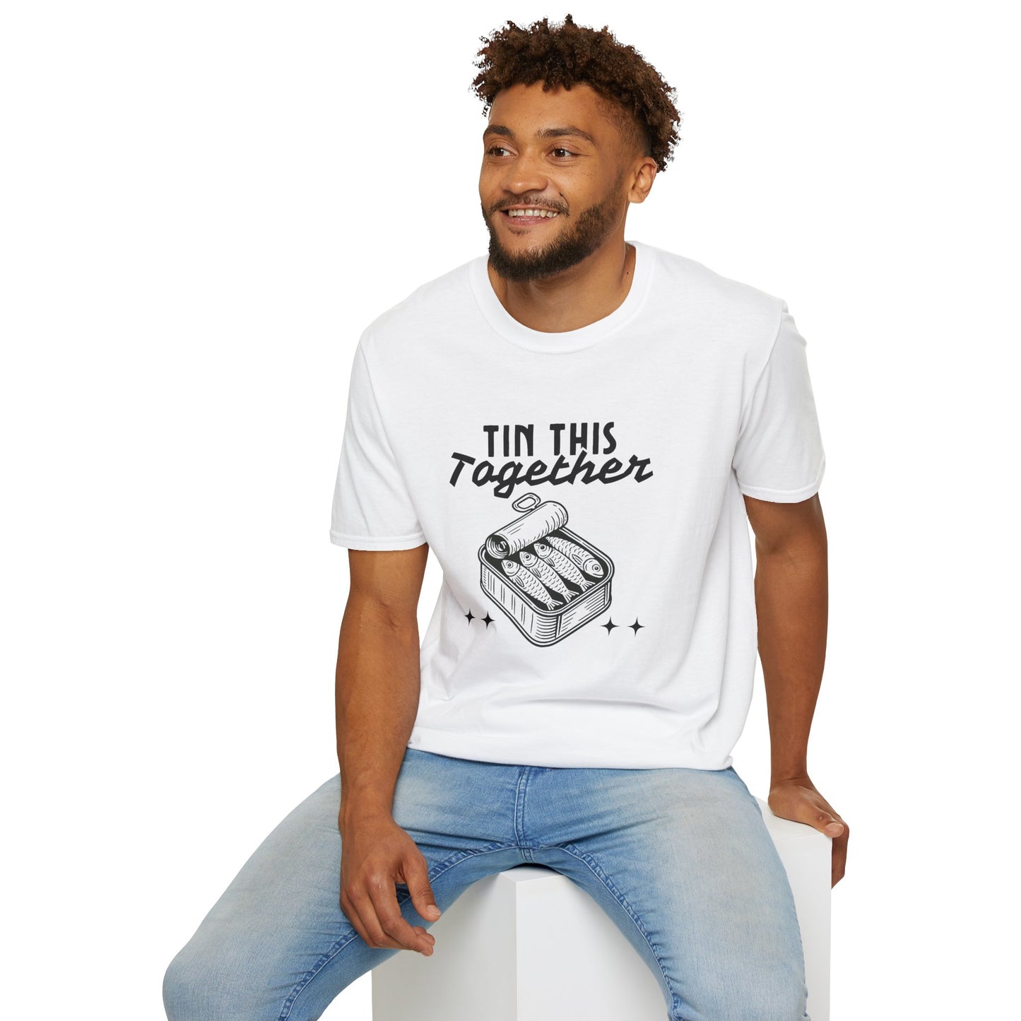 Tin This Together – Funny Sardine Unisex T-Shirt for Ocean Wellness & Plastic Pollution Awareness