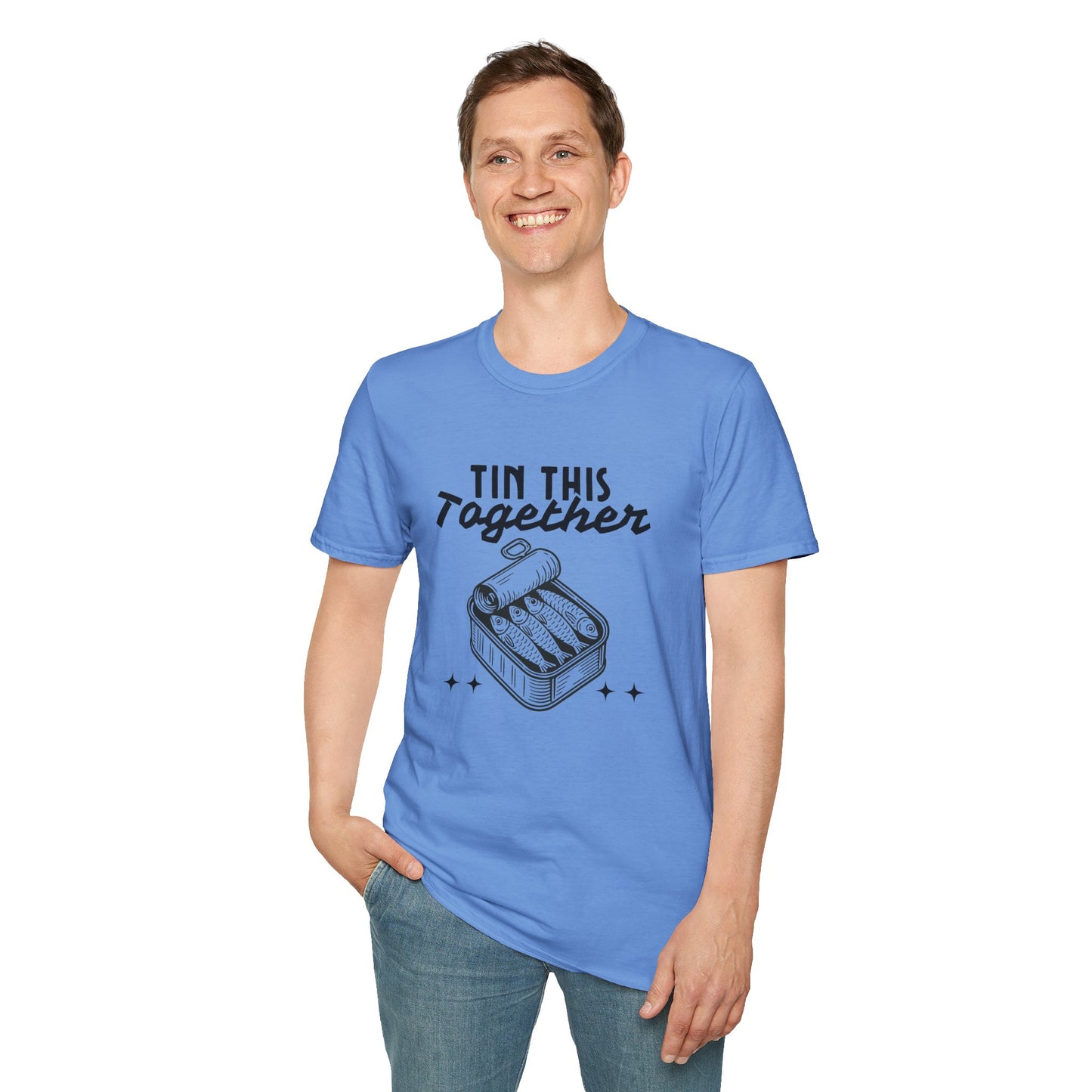 Tin This Together – Funny Sardine Unisex T-Shirt for Ocean Wellness & Plastic Pollution Awareness