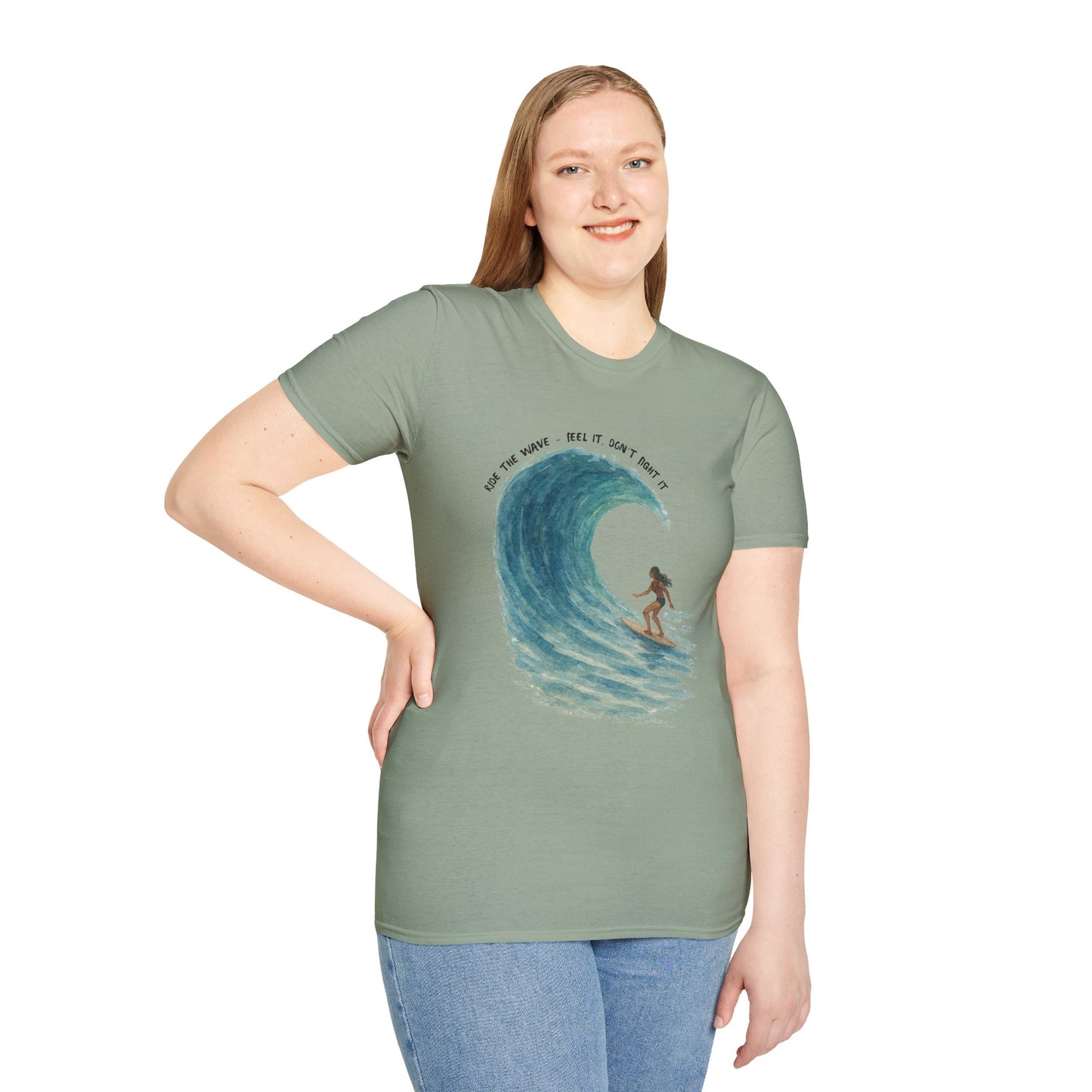 Ride the Wave Surf Tee – Mental Health & Ocean Wellness Shirt
