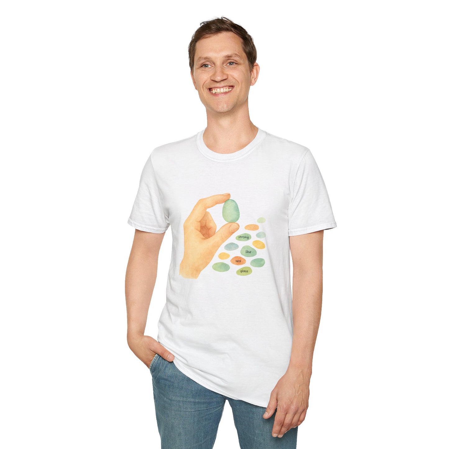 Strong Like Sea Glass Tee – Inner Strength & Ocean Kindness T-Shirt