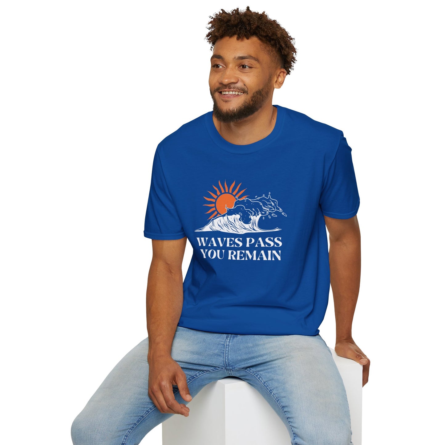 Waves Pass, You Remain Tee – Ocean-Inspired Self-Care Unisex T-Shirt