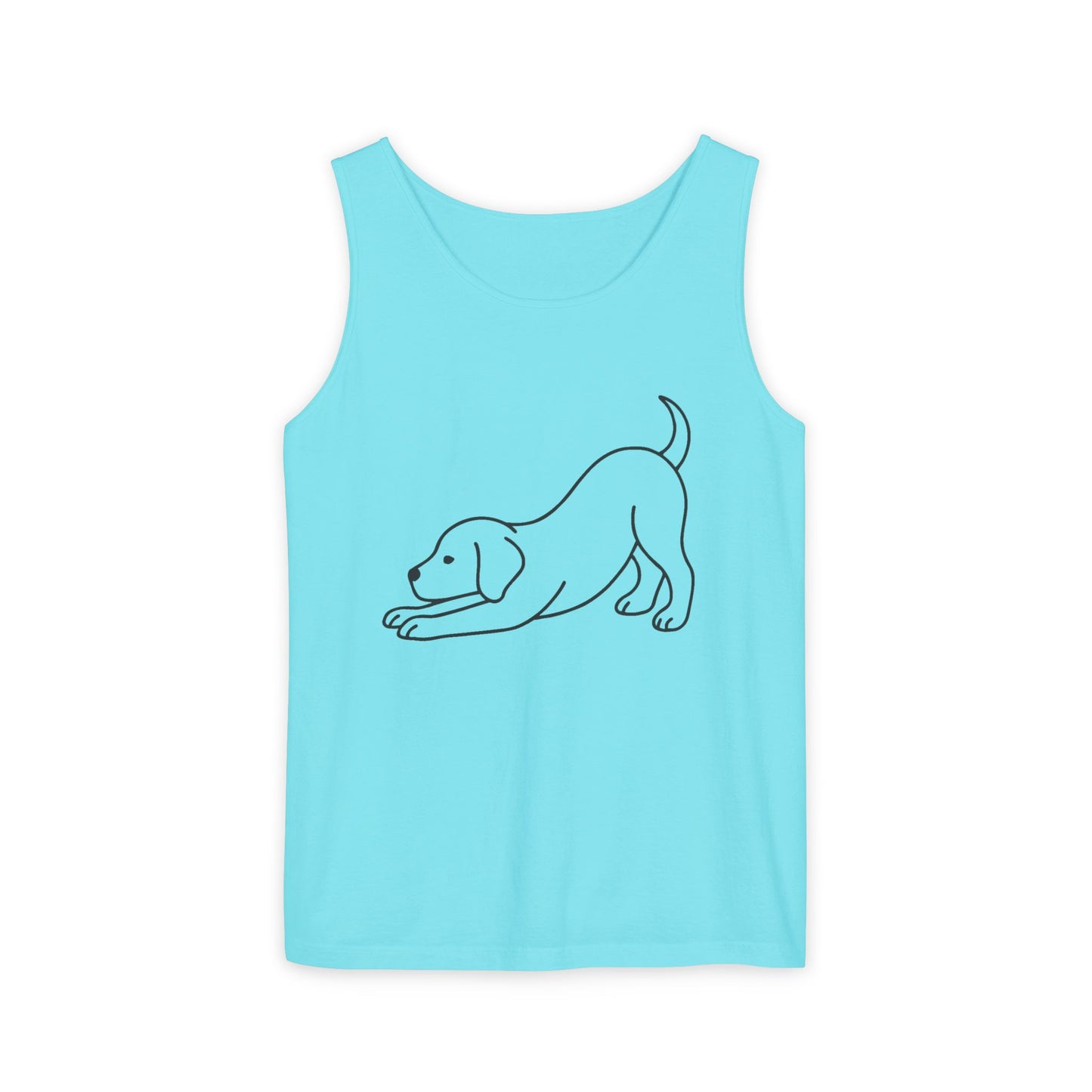 Puppy Pose Yoga Tank – Unisex Garment-Dyed Comfort Top
