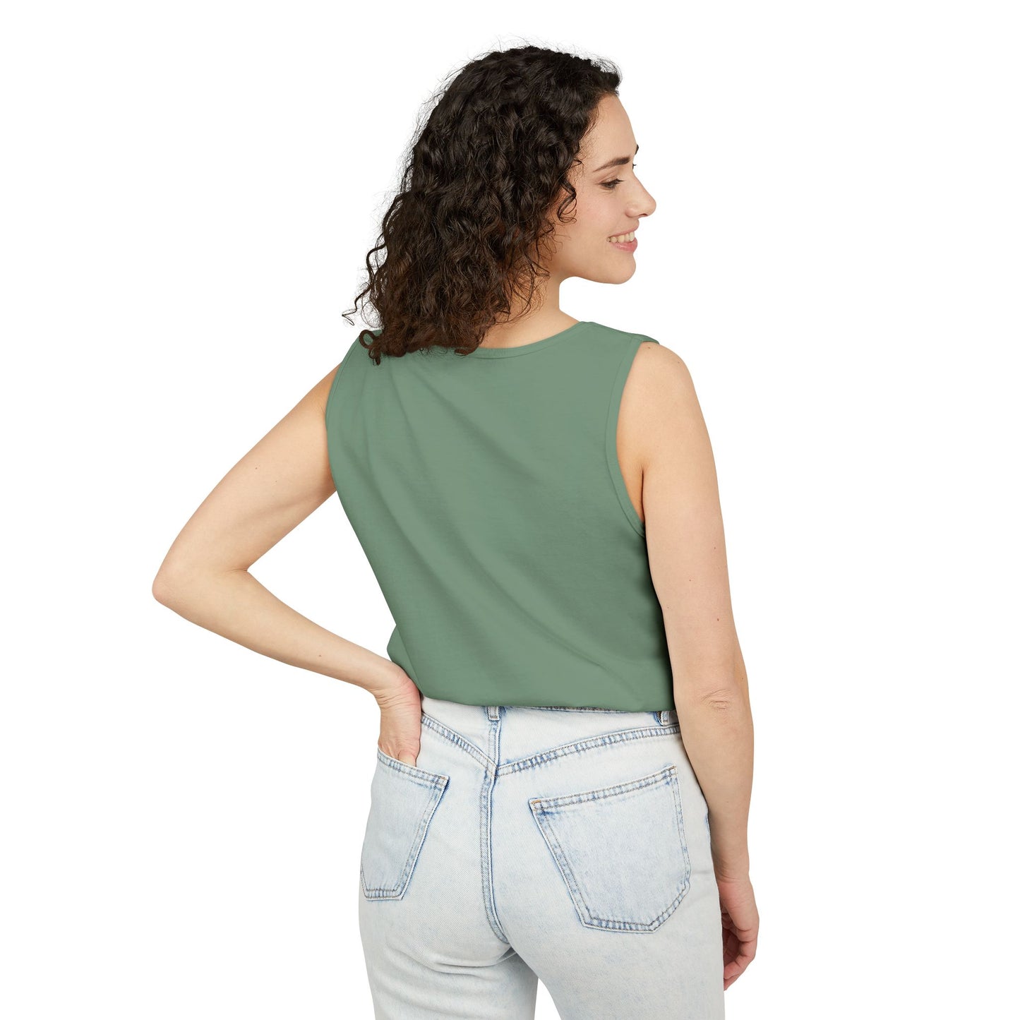 Tree Pose Yoga Tank – Unisex Garment-Dyed Mindfulness Top