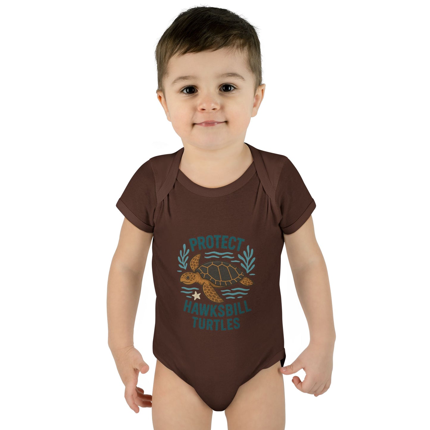 Protect Hawksbill Turtles Baby Bodysuit – Ocean Conservation Outfit