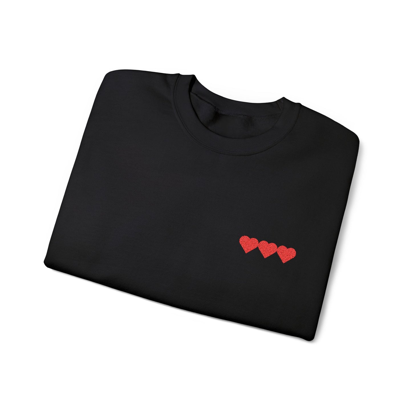Unisex Heavy Blend™ Valentine's Day Crewneck Sweatshirt – Triple Heart Design