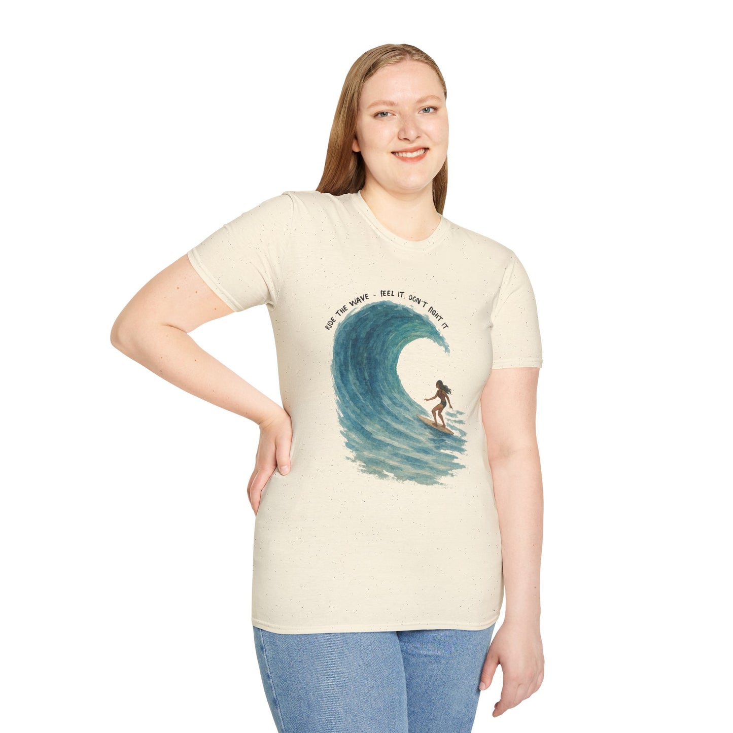 Ride the Wave Surf Tee – Mental Health & Ocean Wellness Shirt