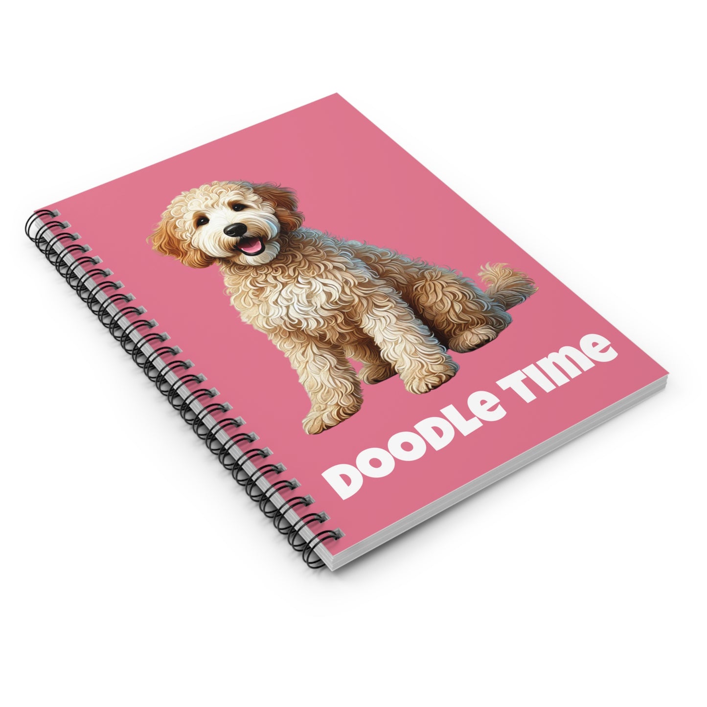 "Doodle Time" Labradoodle-Inspired Spiral Notebook – Perfect for Notes and Creativity