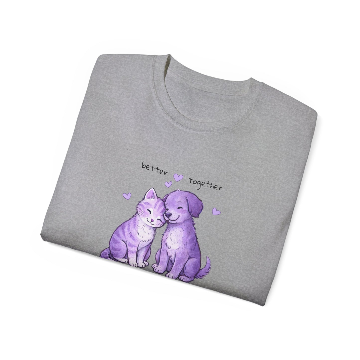 Better Together Heart Pals Cat & Dog T-Shirt