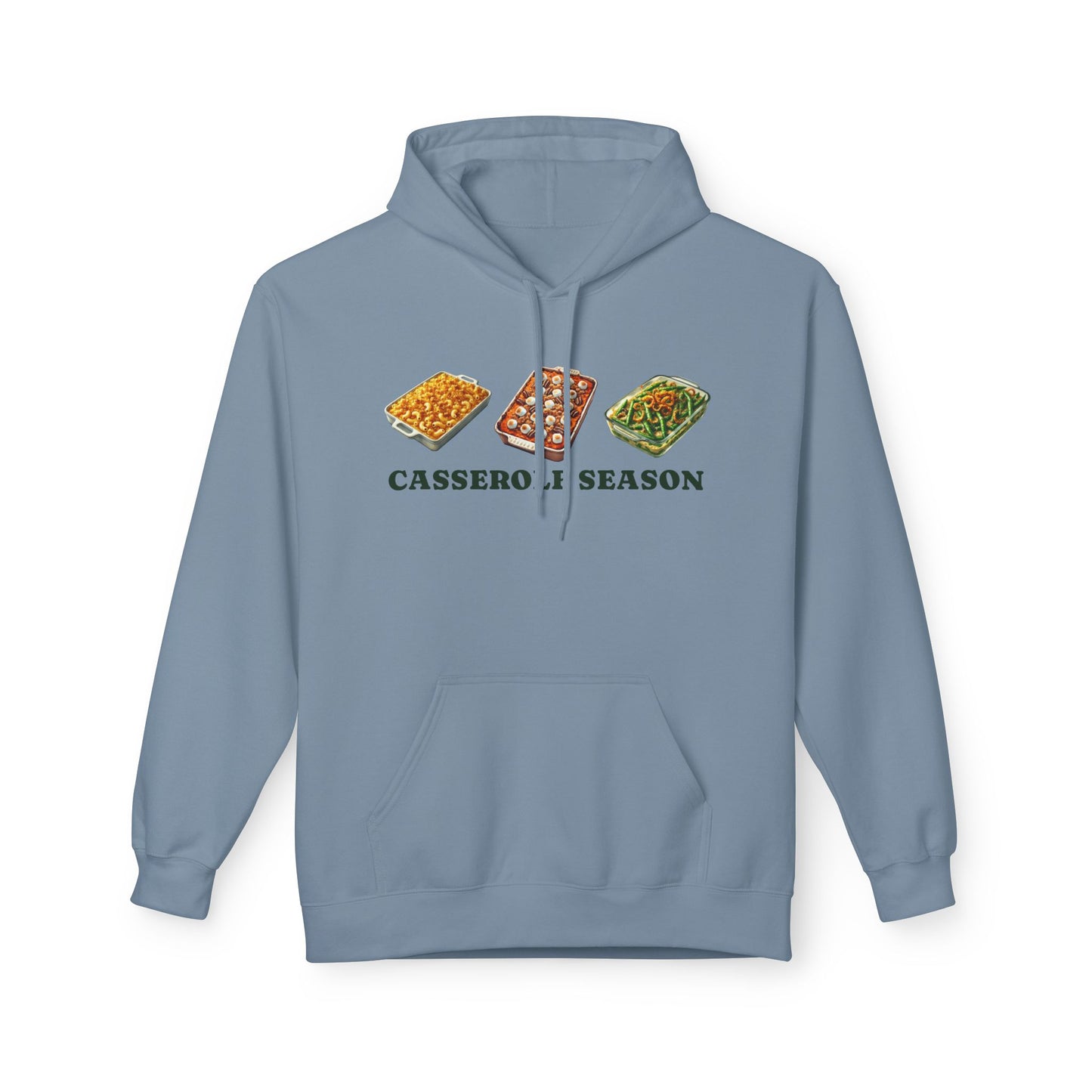 Casserole Season Hoodie – Cozy Holiday Meal-Inspired Unisex Fleece Hoodie | Nine Scoops