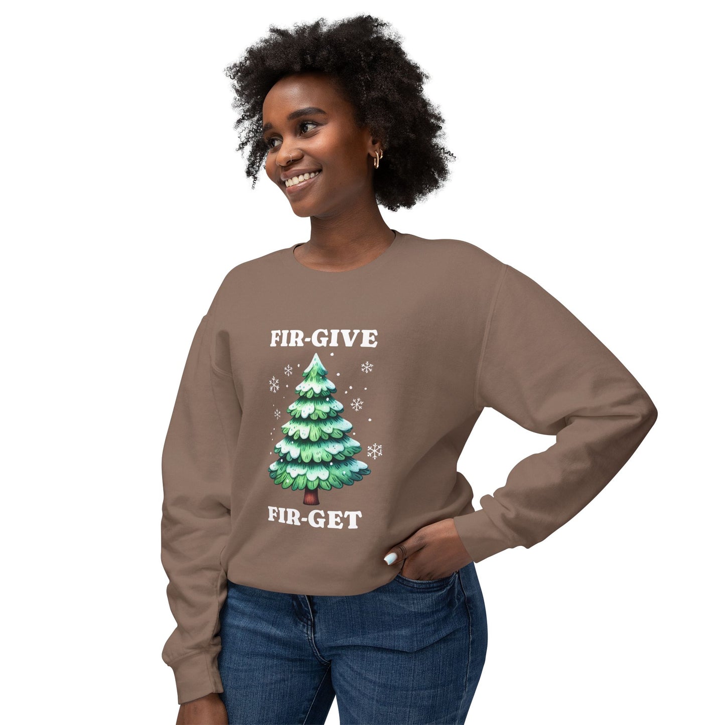 FIR-GIVE and FIR-GET Unisex Lightweight Crewneck Sweatshirt | Nine Scoops Wellness Collection